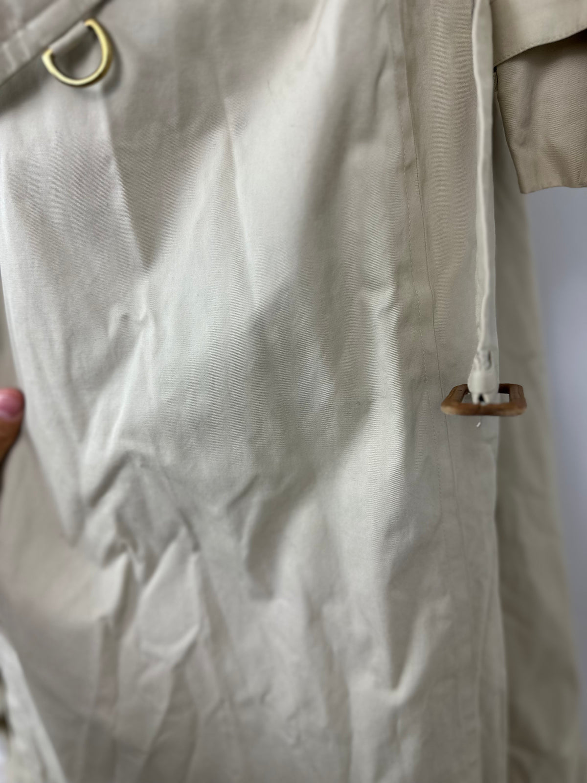 Vintage Burberry Trench Coat Creme Size 56 XL