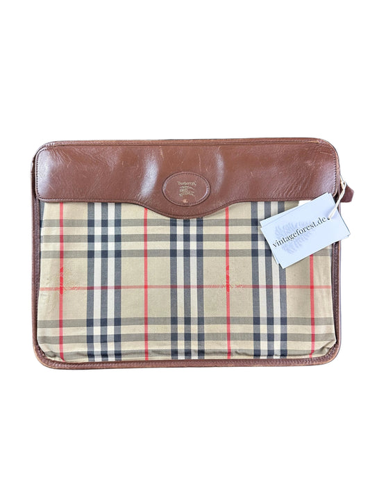 Vintage Burberry Haymarket Nova Check Clutch