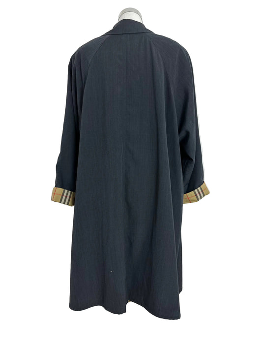 Vintage Burberry Car Coat Black Size 14 L