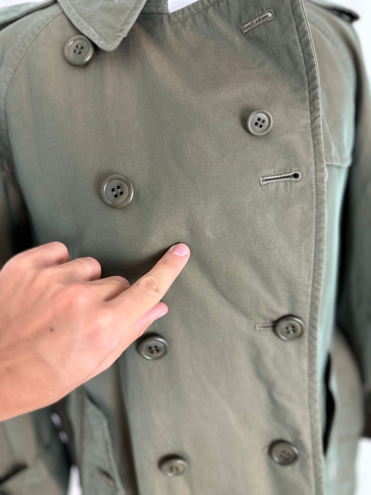 Vintage Burberry Trench Coat Khaki Size 10 S