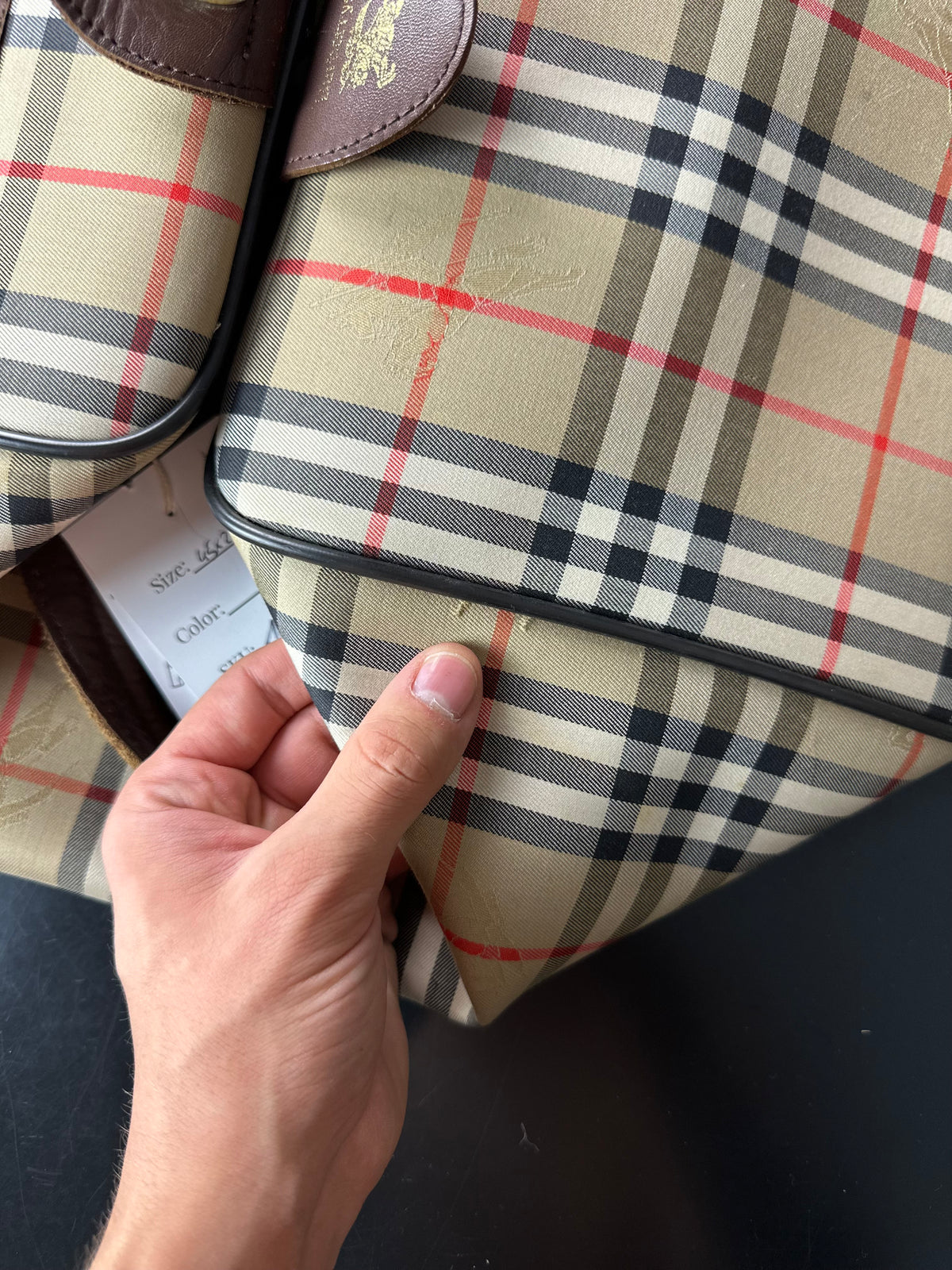 Vintage Burberry Nova Check Duffle Bag
