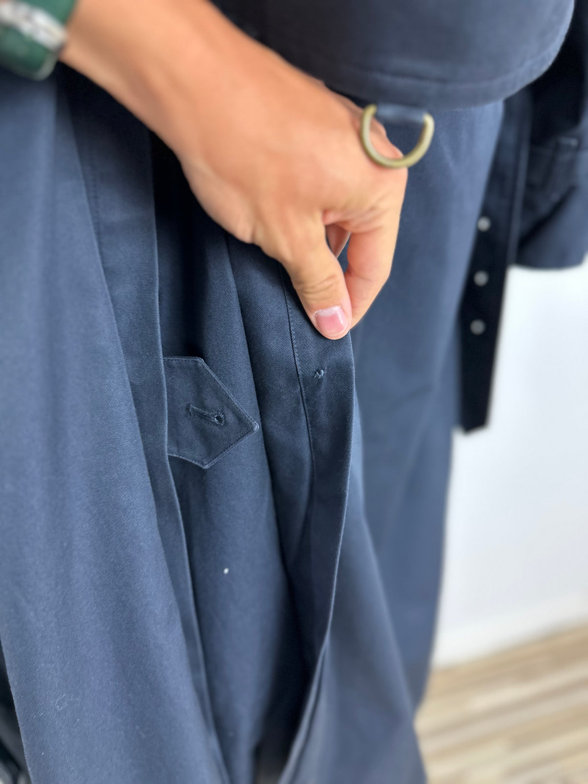 Vintage Burberry Trench Coat Navy Size 60 XXXL