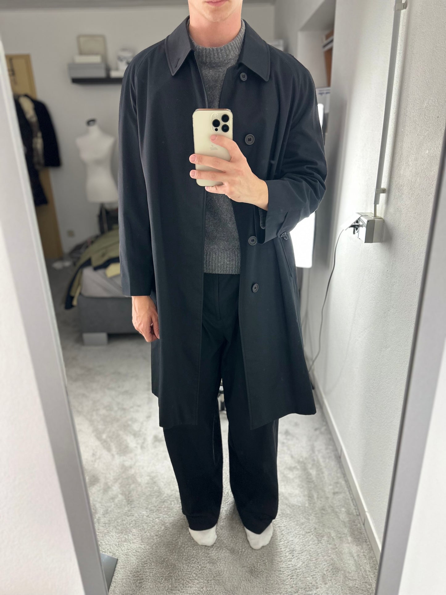 Vintage Burberry Car Coat Size 48 M