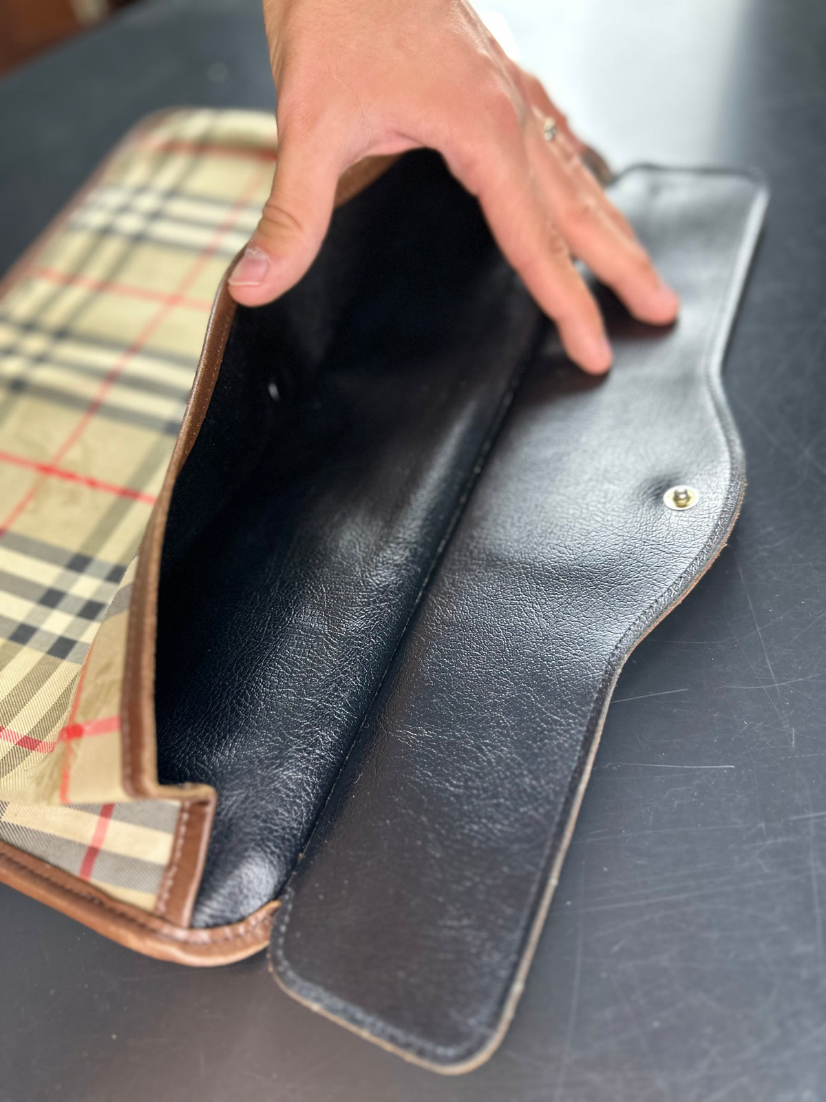 Vintage Burberry Haymarket Nova Check Clutch