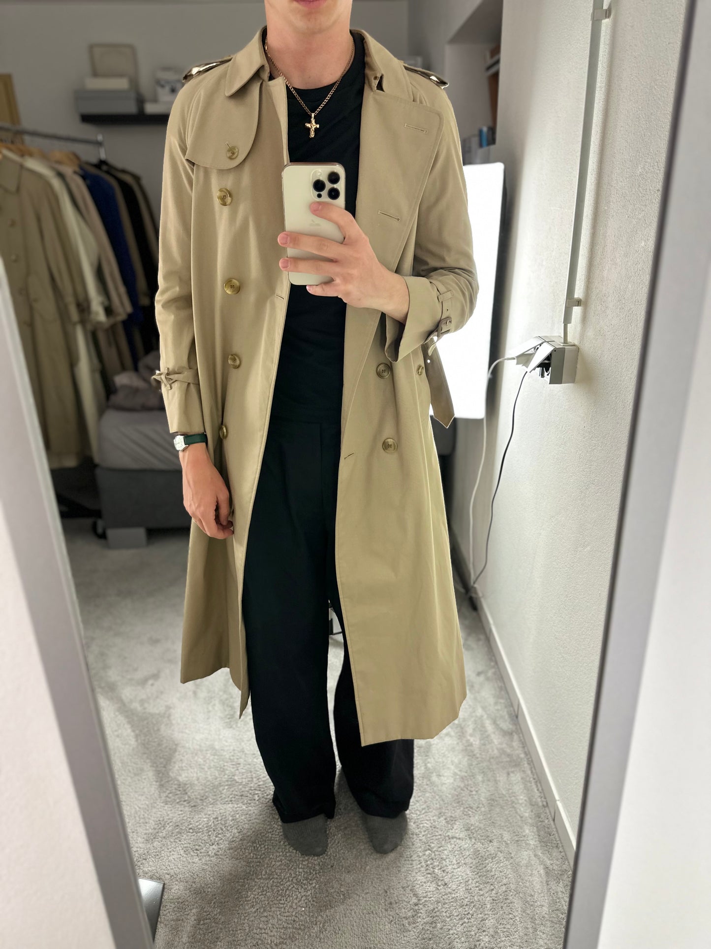 Vintage Burberry Trench Coat Size 10 S