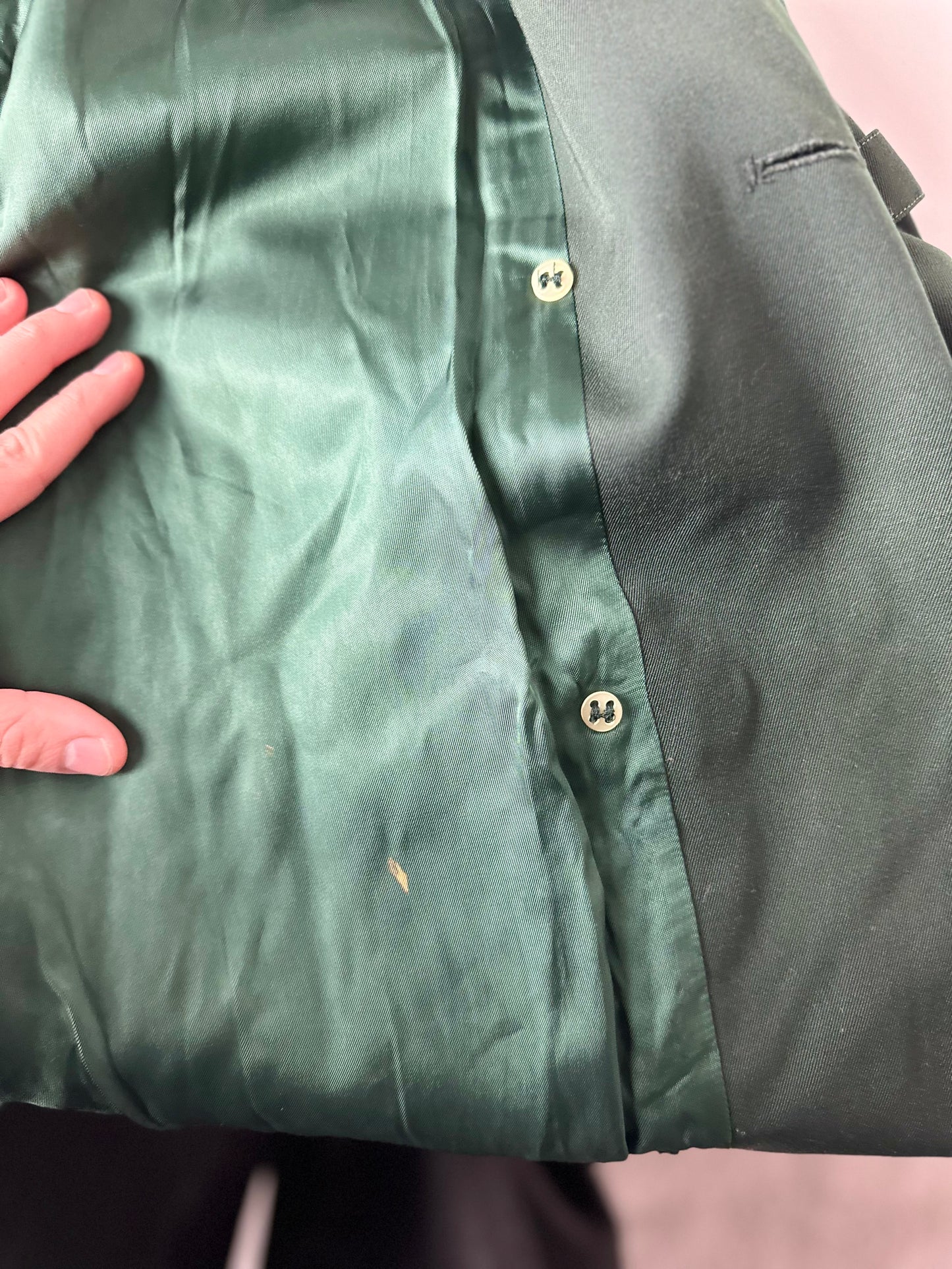 Vintage Burberry Trench Coat Green Size 10 S