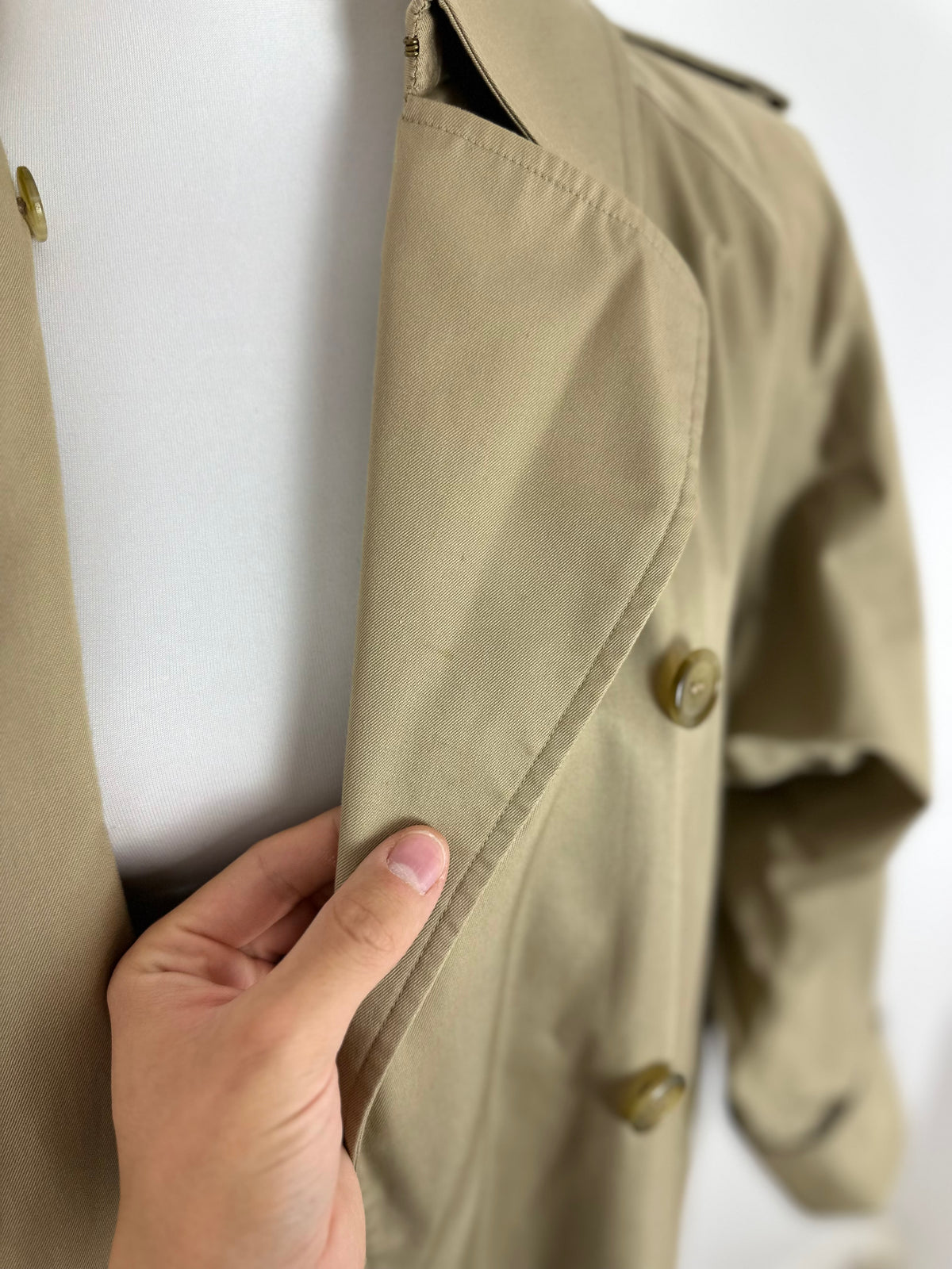 Vintage Burberry Trench Coat Beige Size 16 XL