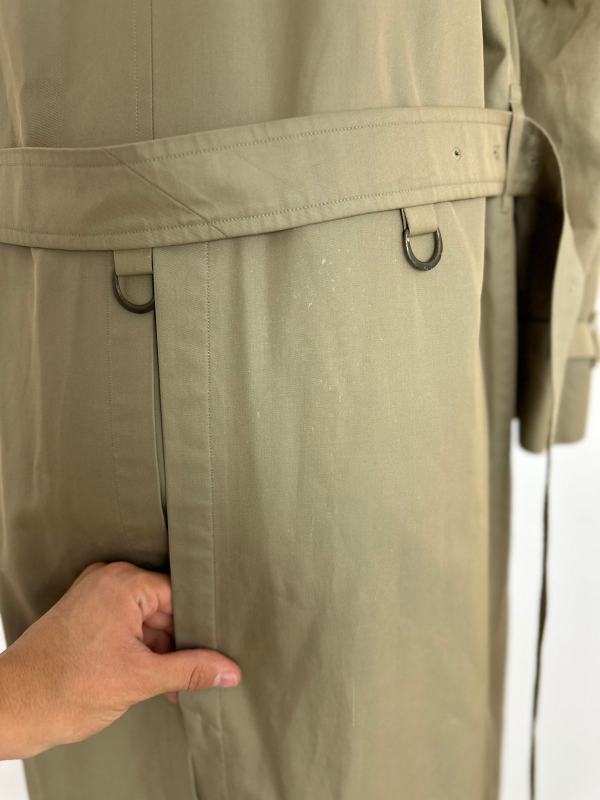 Vintage Burberry Trench Coat Oliv Size 10 S