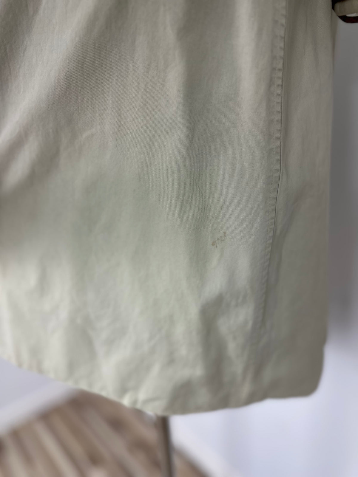 Vintage Burberry Trench Coat Creme Size 8 XS