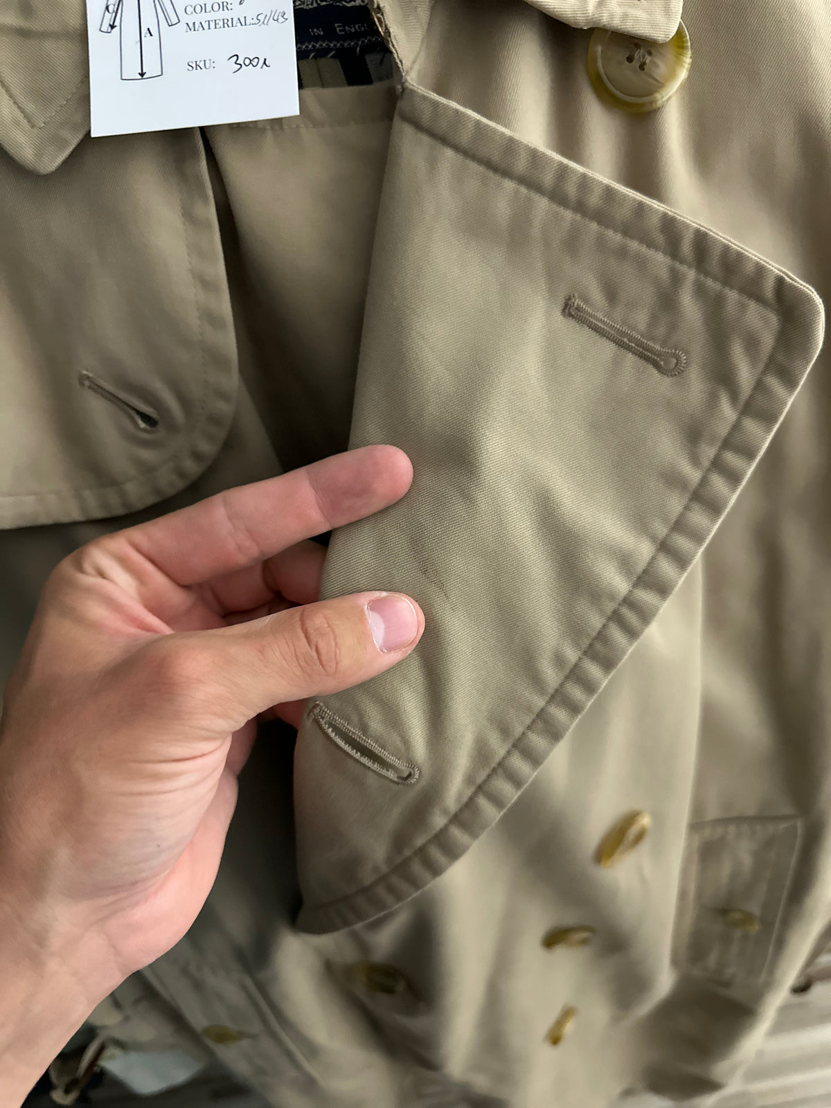 Vintage Burberry Trench Coat Beige Size 48 M