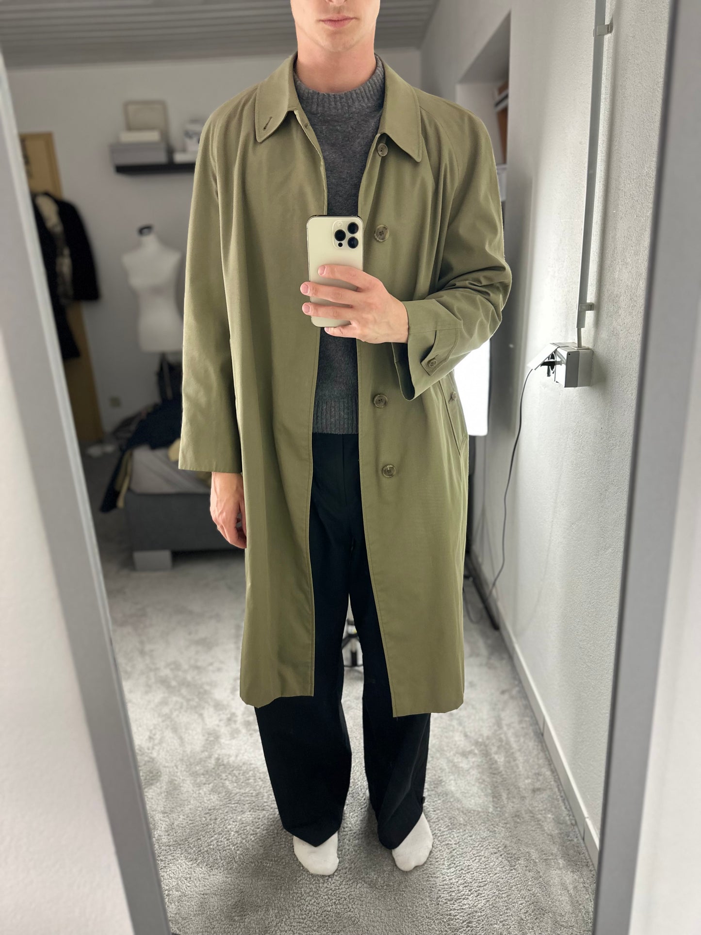 Vintage Burberry Car Coat Size 52 L