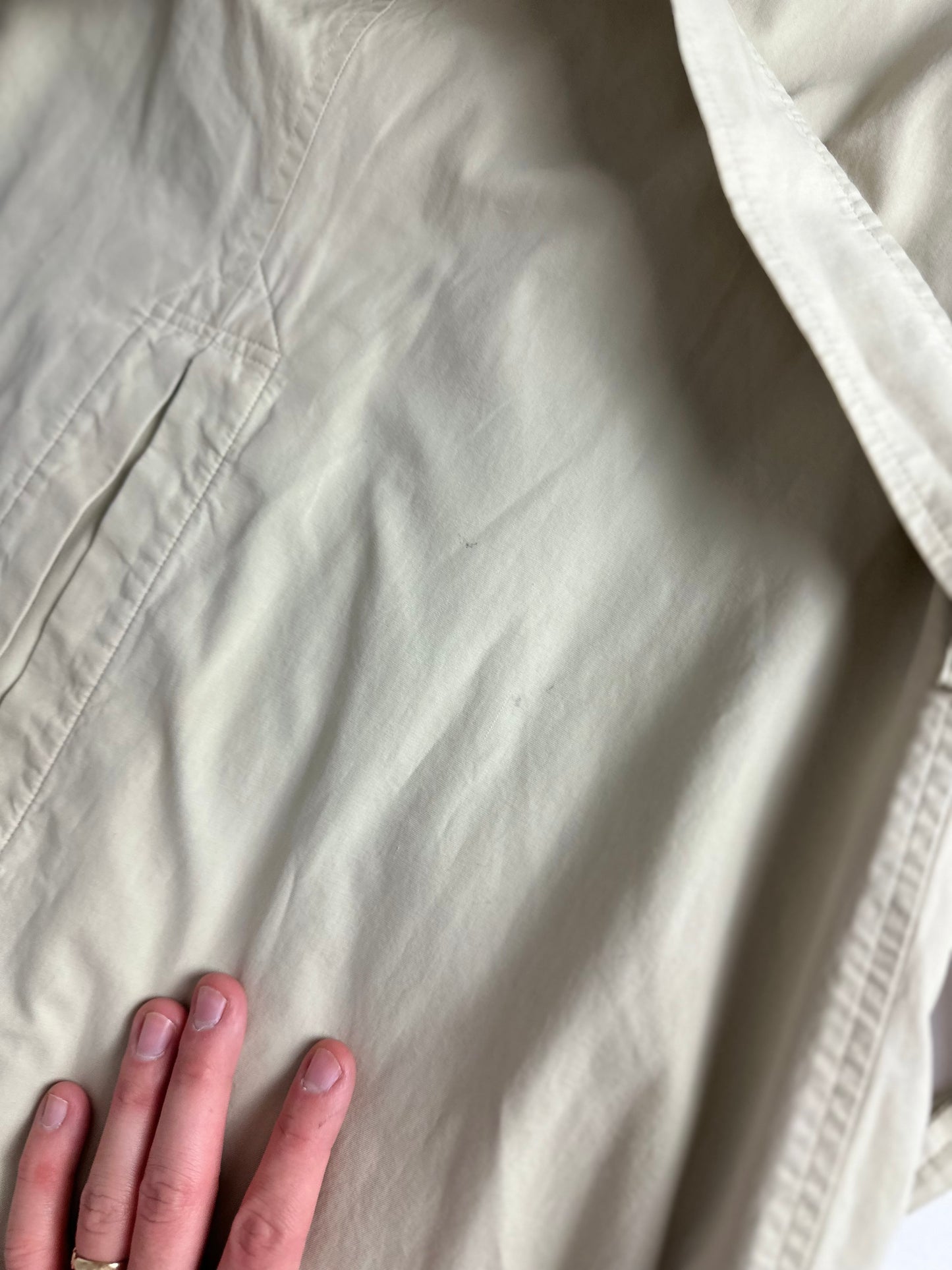 Vintage Burberry Trench Coat Creme Size 8 XS