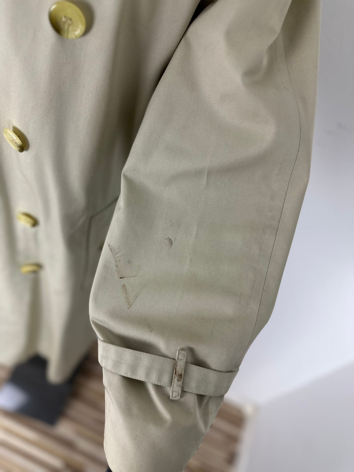 Vintage Burberry Trench Coat Creme Size 50 L