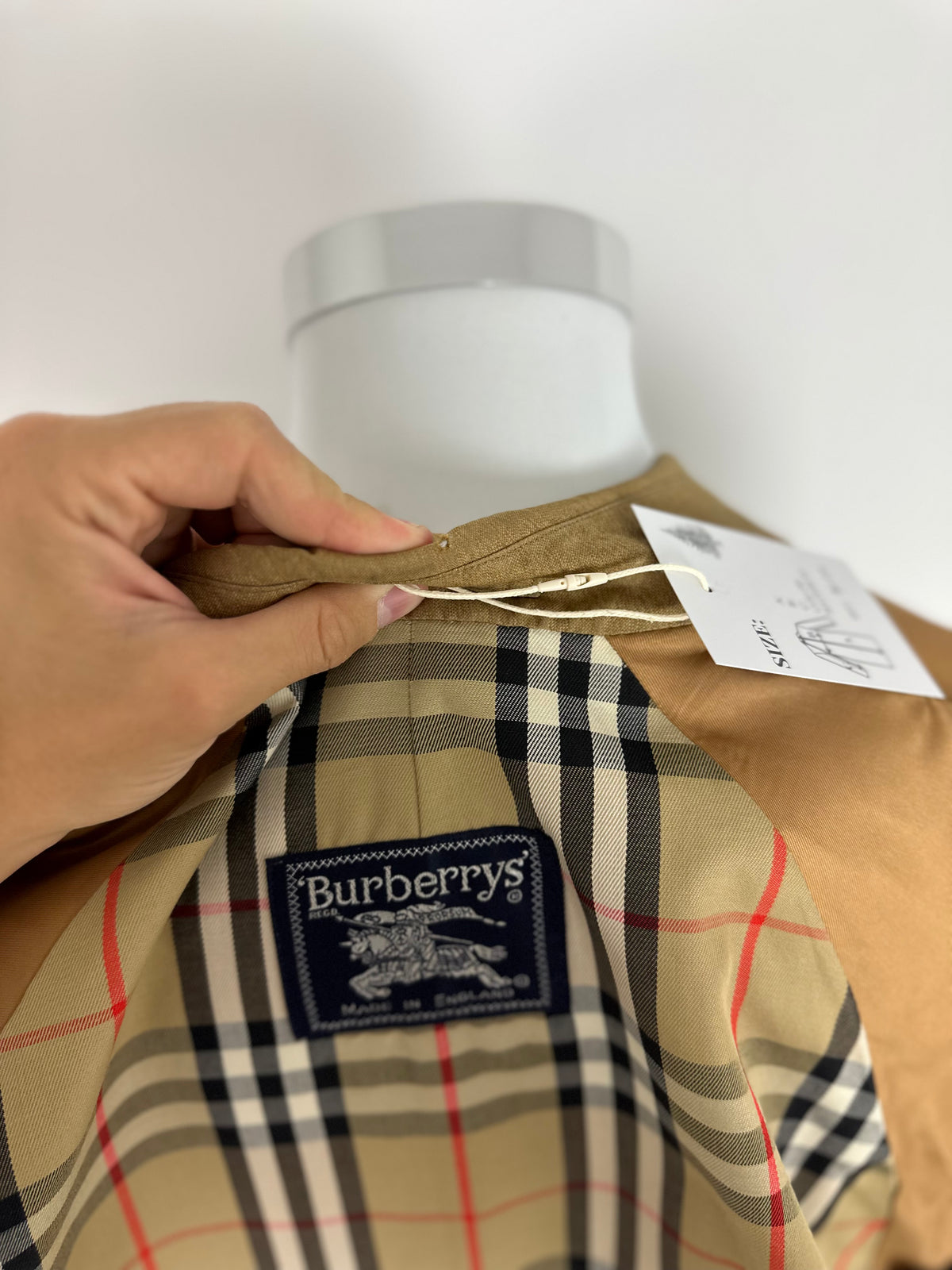 Vintage Burberry Car Coat Mustard Size 56 XL
