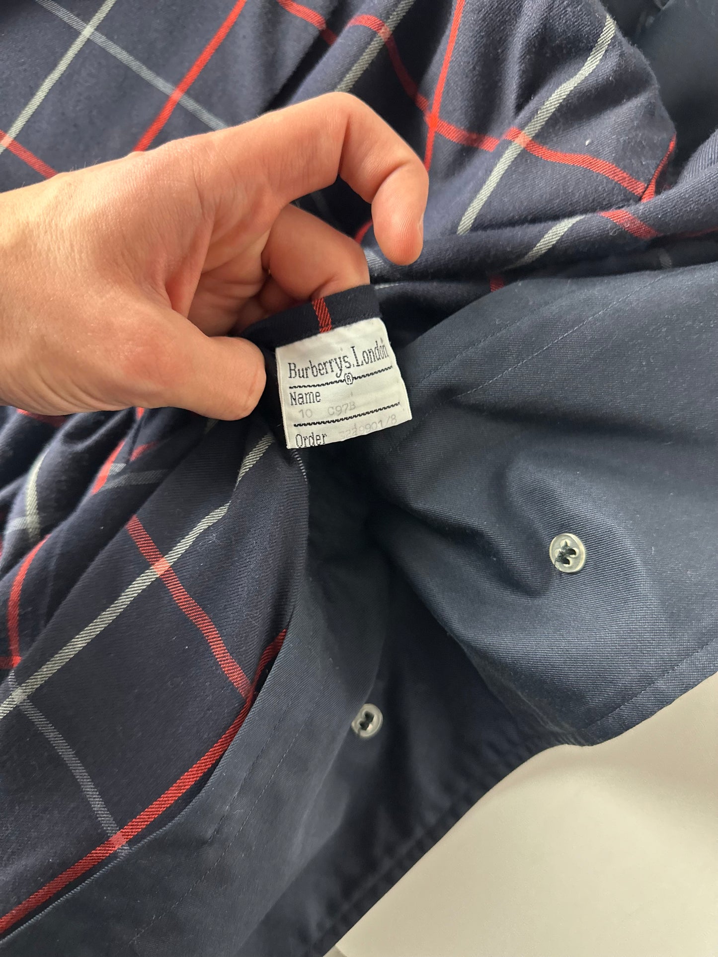 Vintage Burberry Car Coat Navy Size 10 S