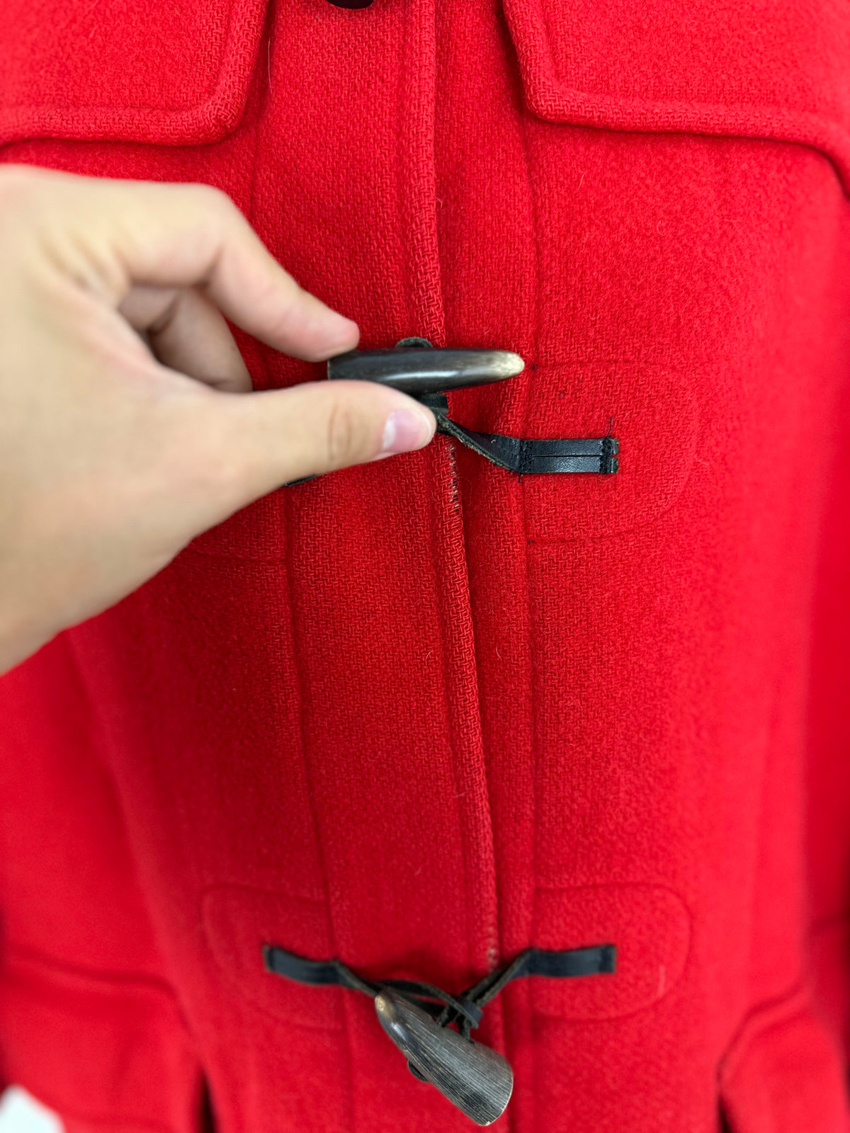 Vintage Burberry Duffle Coat Red Size 12 M