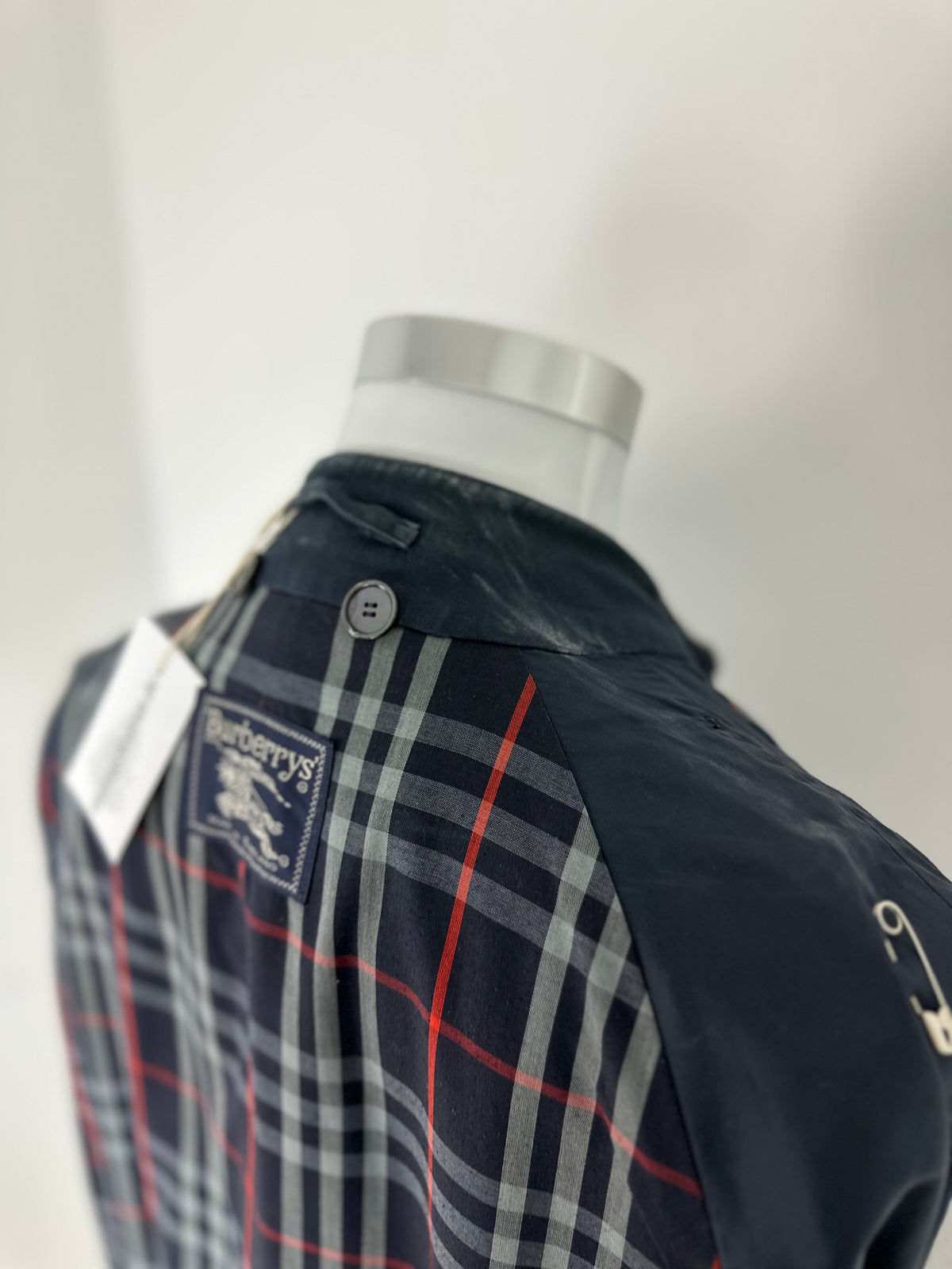 Vintage Burberry Trench Coat Navy Size 56 XL