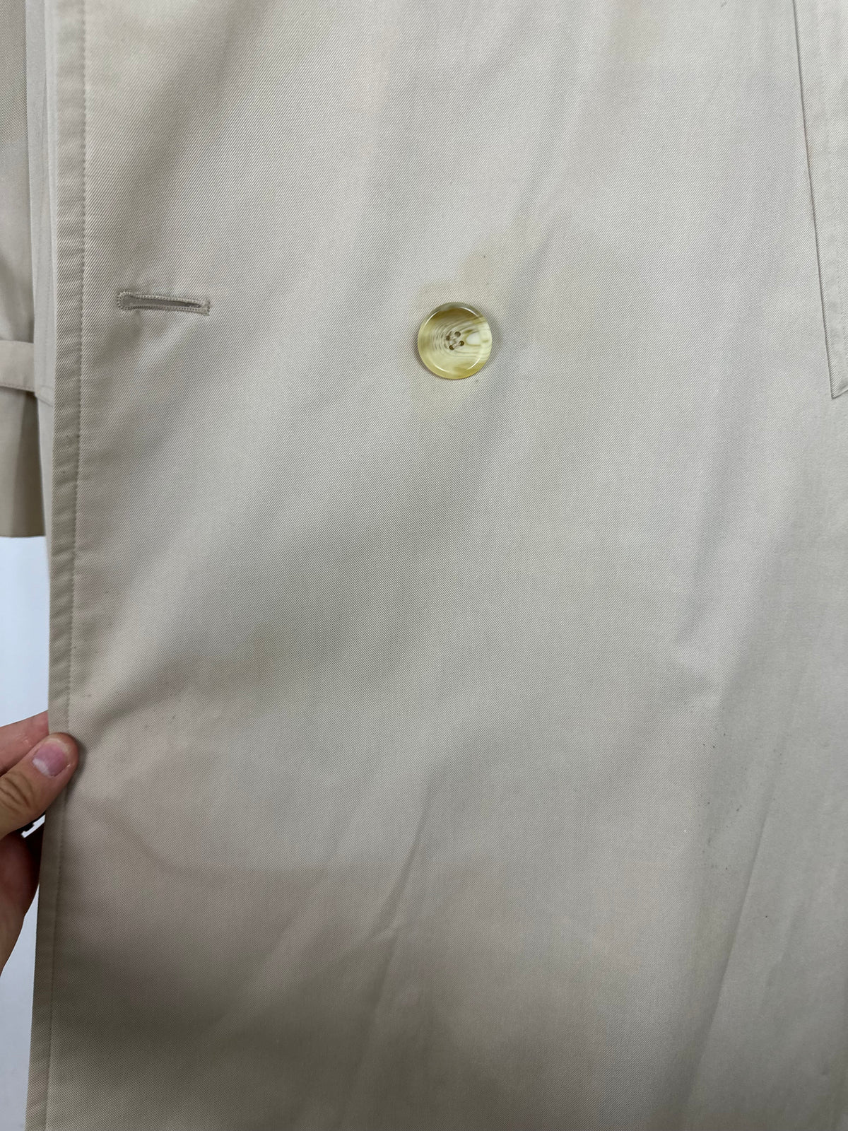 Vintage Burberry Trench Coat Creme Size 56 XL