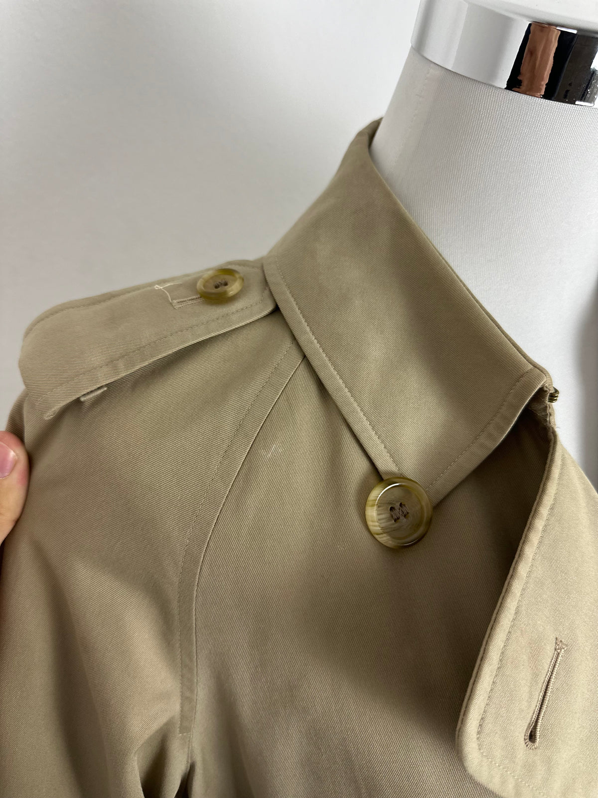 Vintage Burberry Trench Coat Beige Size 12 M