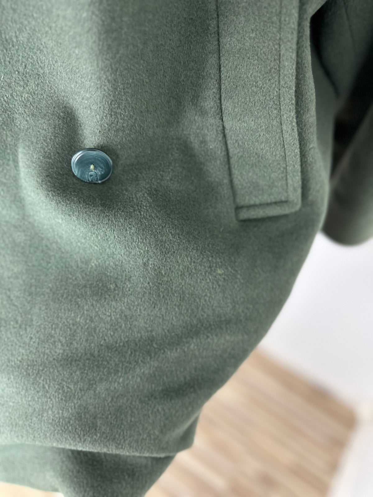 Vintage Burberry Wool Coat Green Size 16 XL