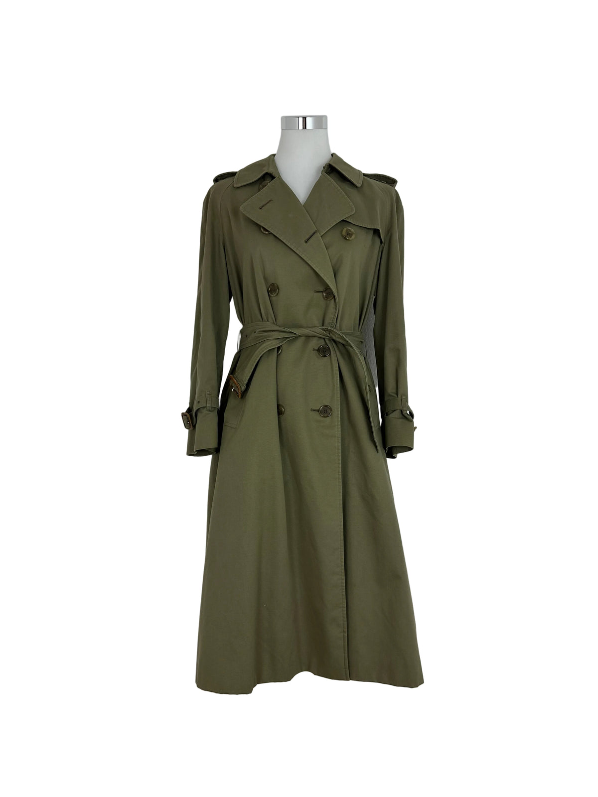 Vintage Burberry Trench Coat Khaki Size 10 S