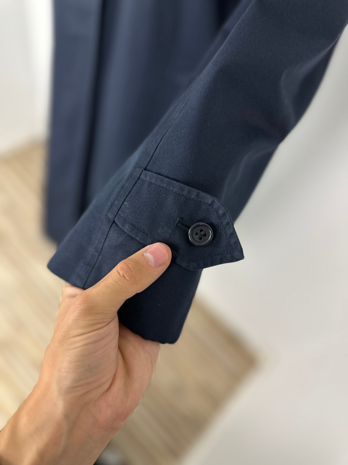 Vintage Burberry Car Coat Navy Size 14 L