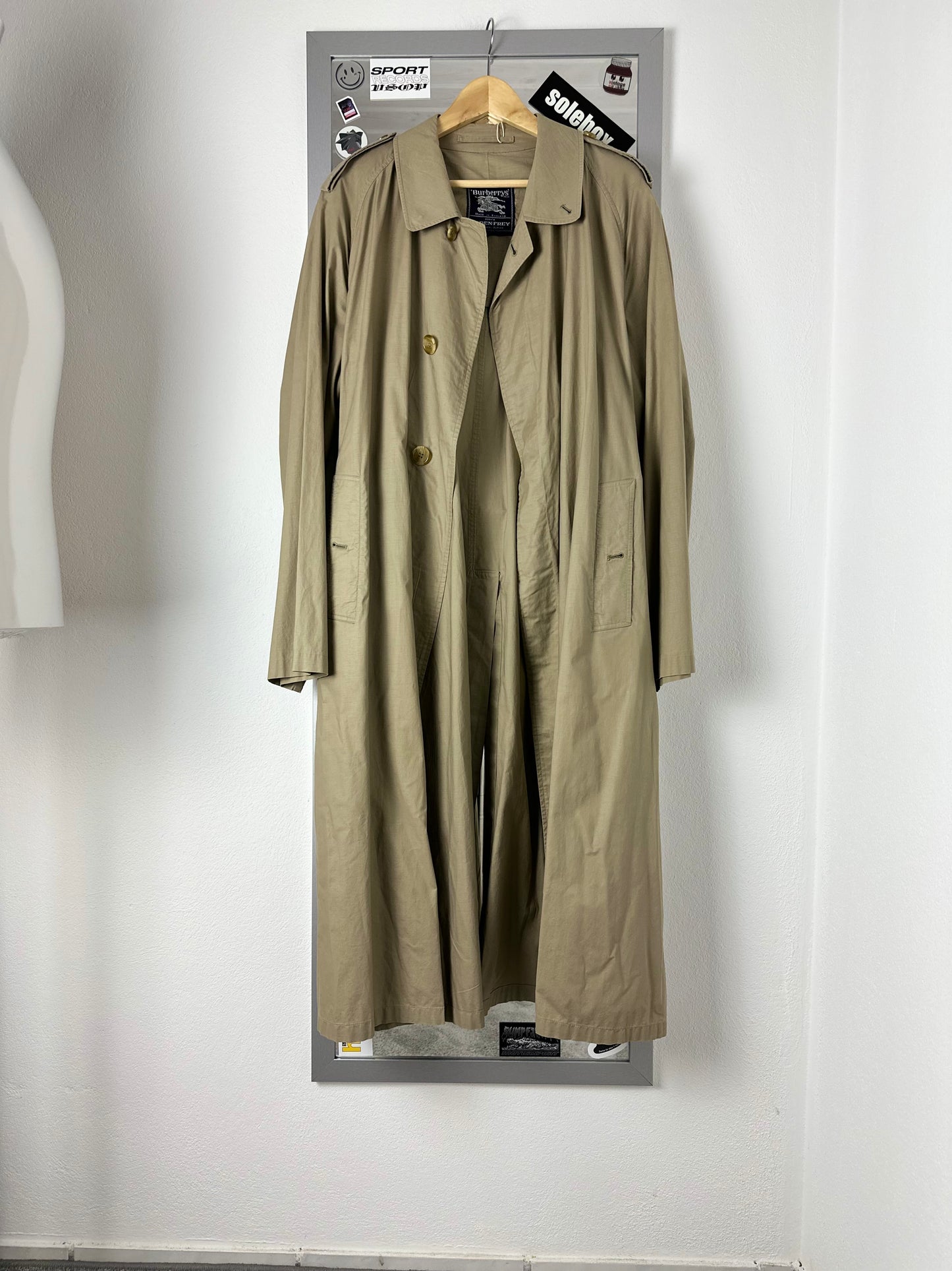 Vintage Burberry Car Coat Beige Size 56 XL