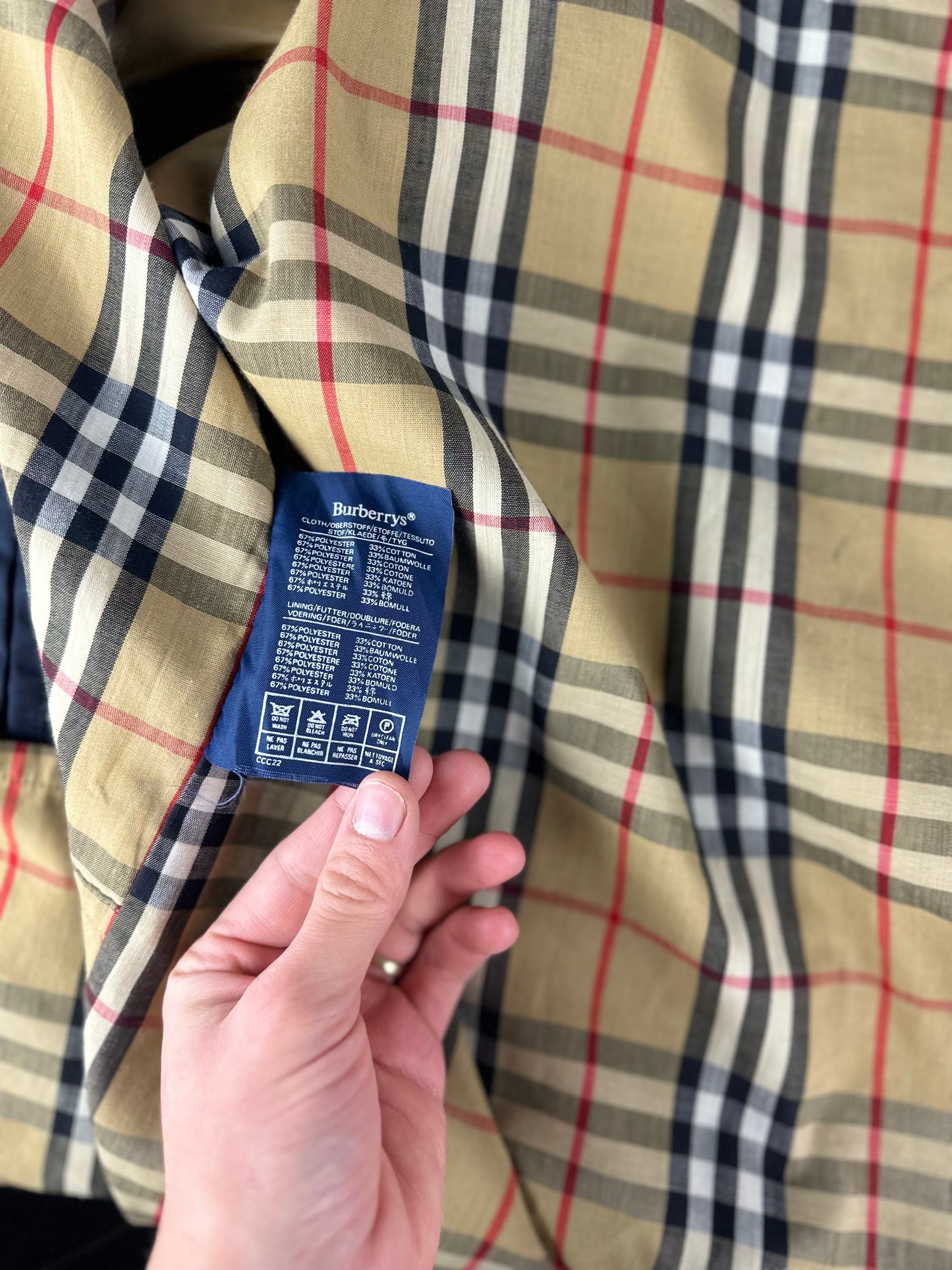 Vintage Burberry Car Coat Navy Size 48