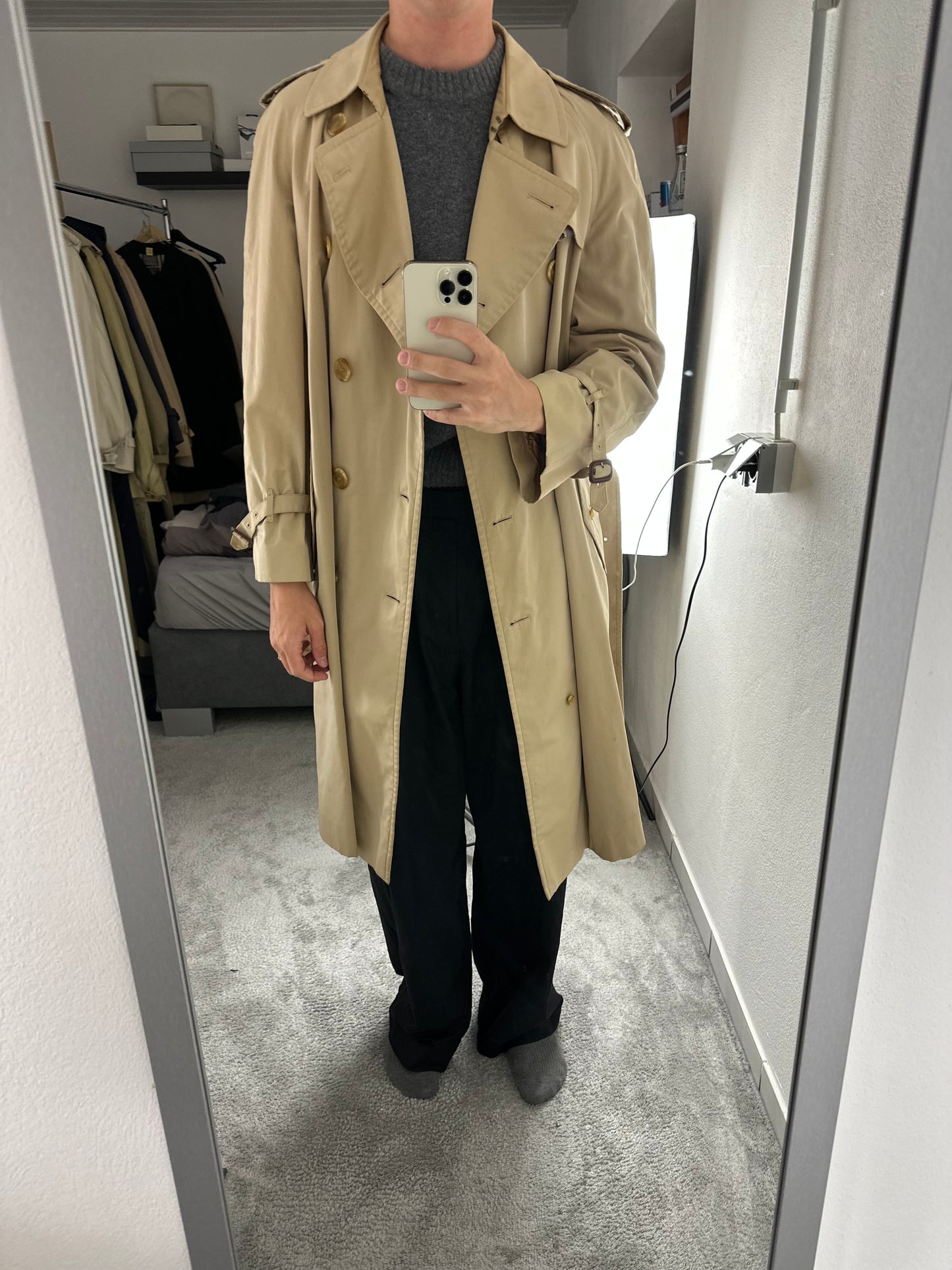 Vintage Burberry Trench Coat Size 50 L