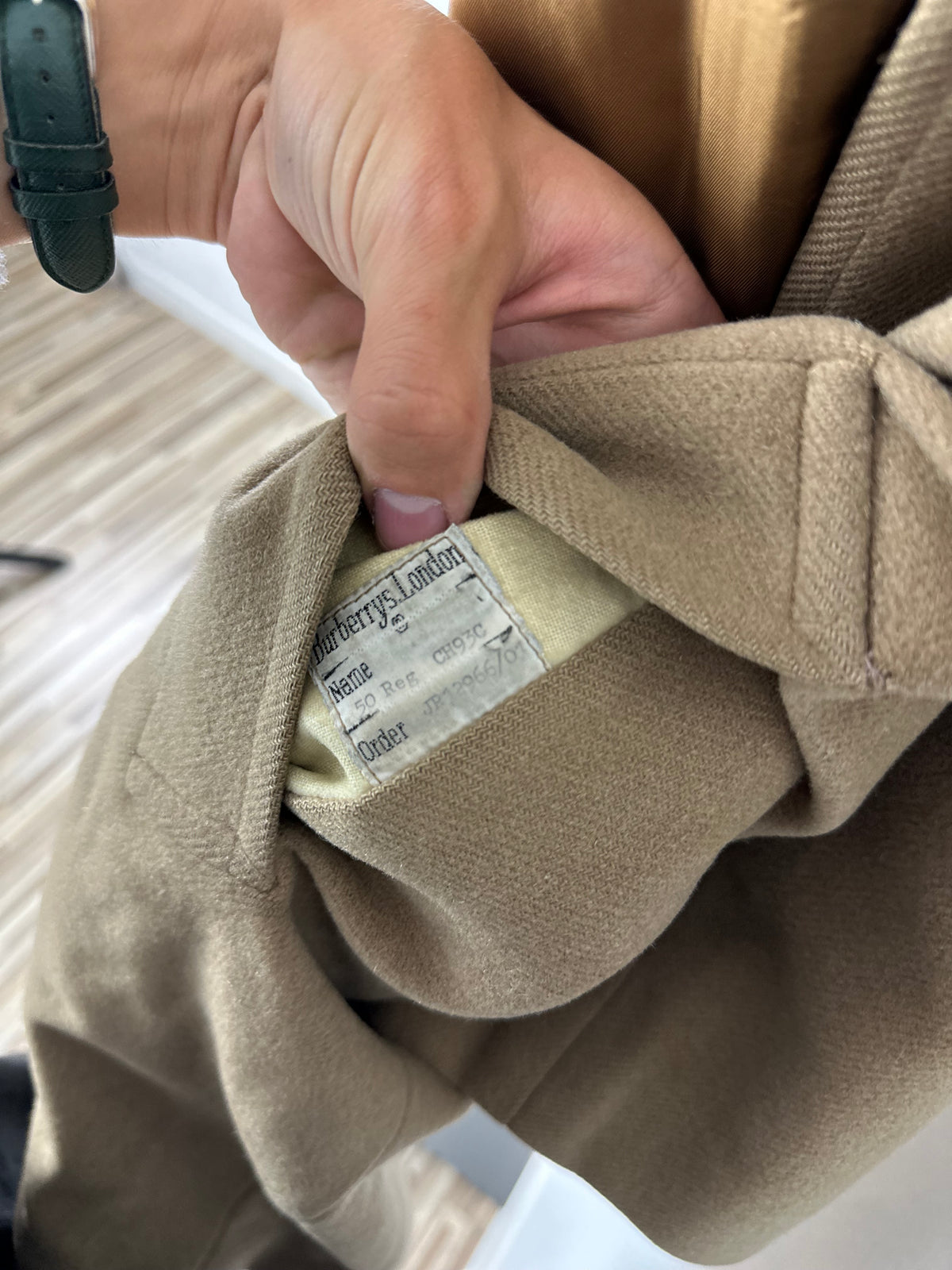 Vintage Burberry Wool Coat Brown Size 48 M
