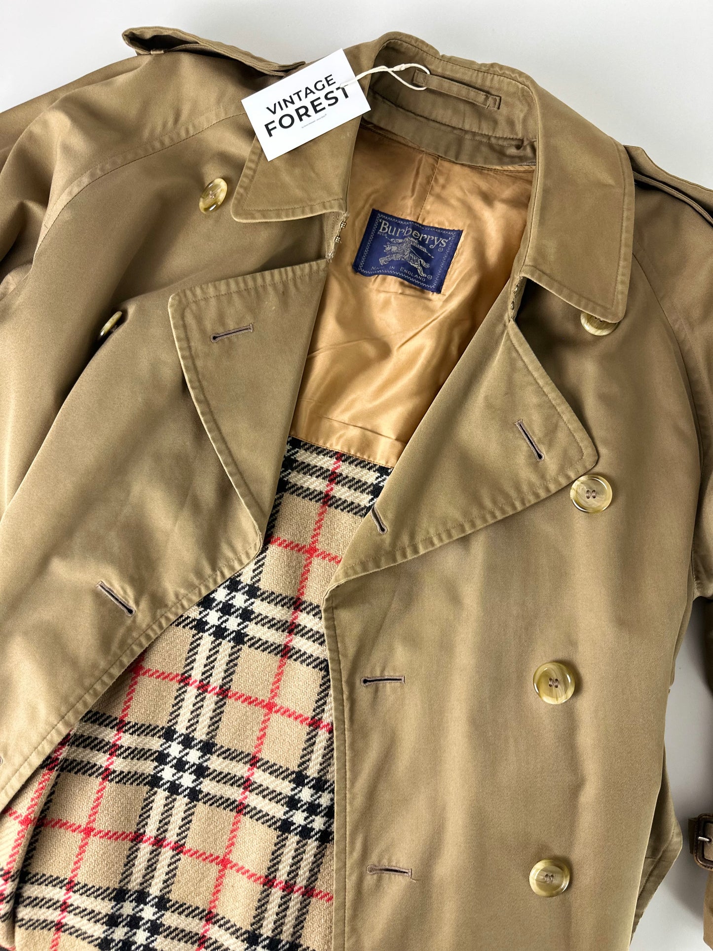 Vintage Burberry Trench Coat Size 48 M With Lining