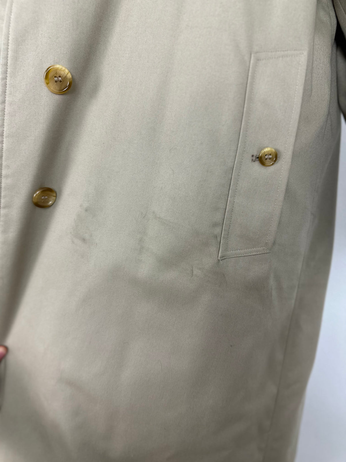 Vintage Burberry Car Coat Beige Size 16 XL With Lining