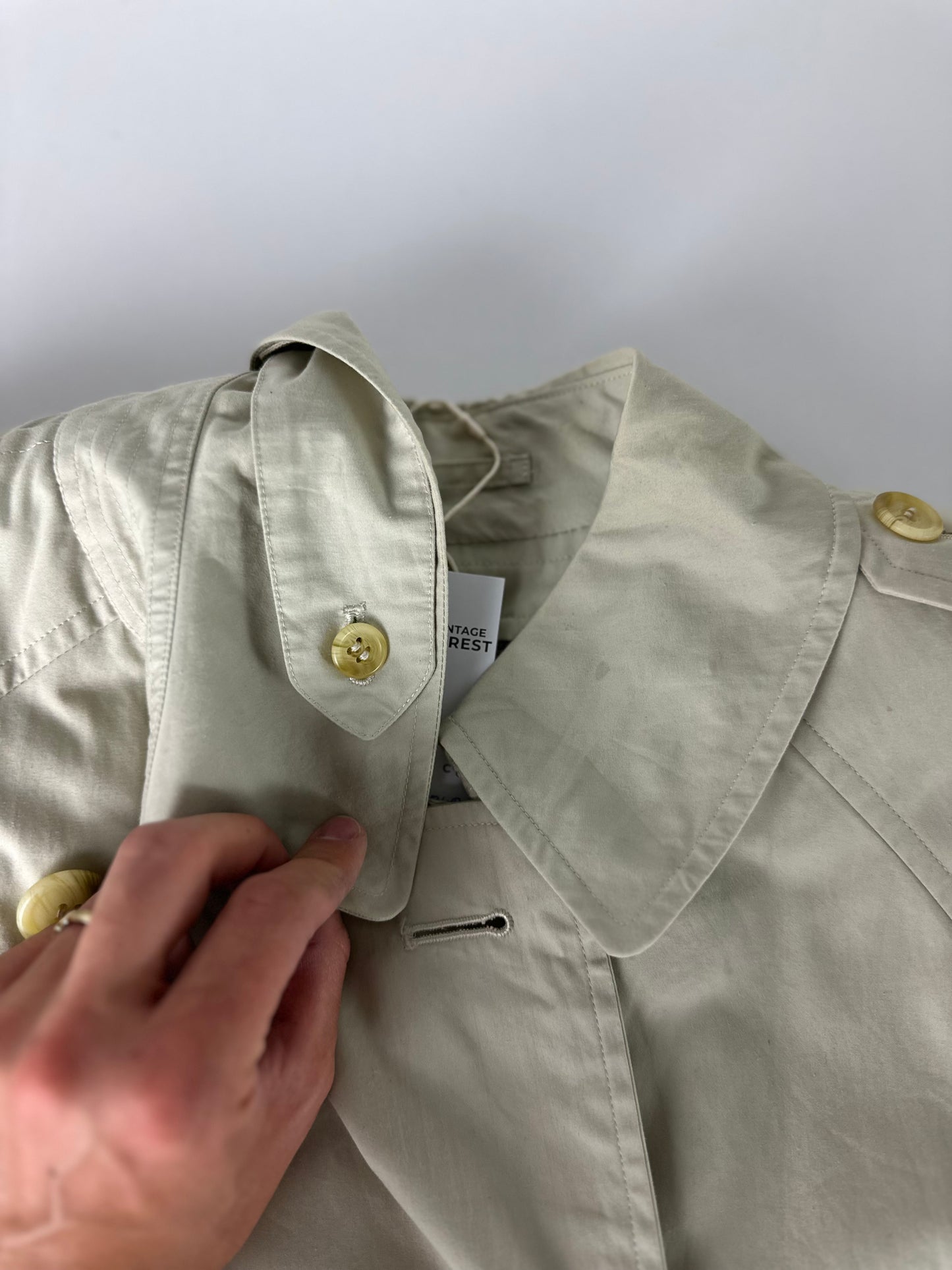 Vintage Burberry Trench Coat Size 14 L With Lining