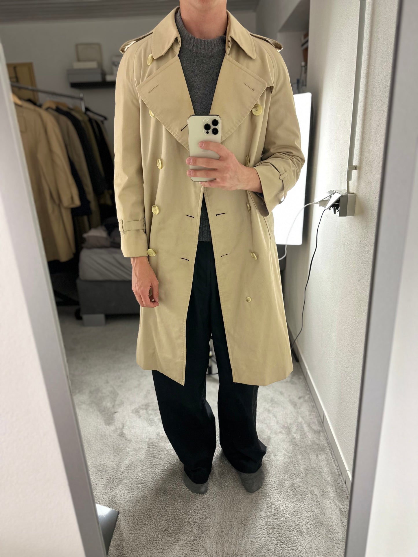 Vintage Burberry Trench Coat Size 44 XS
