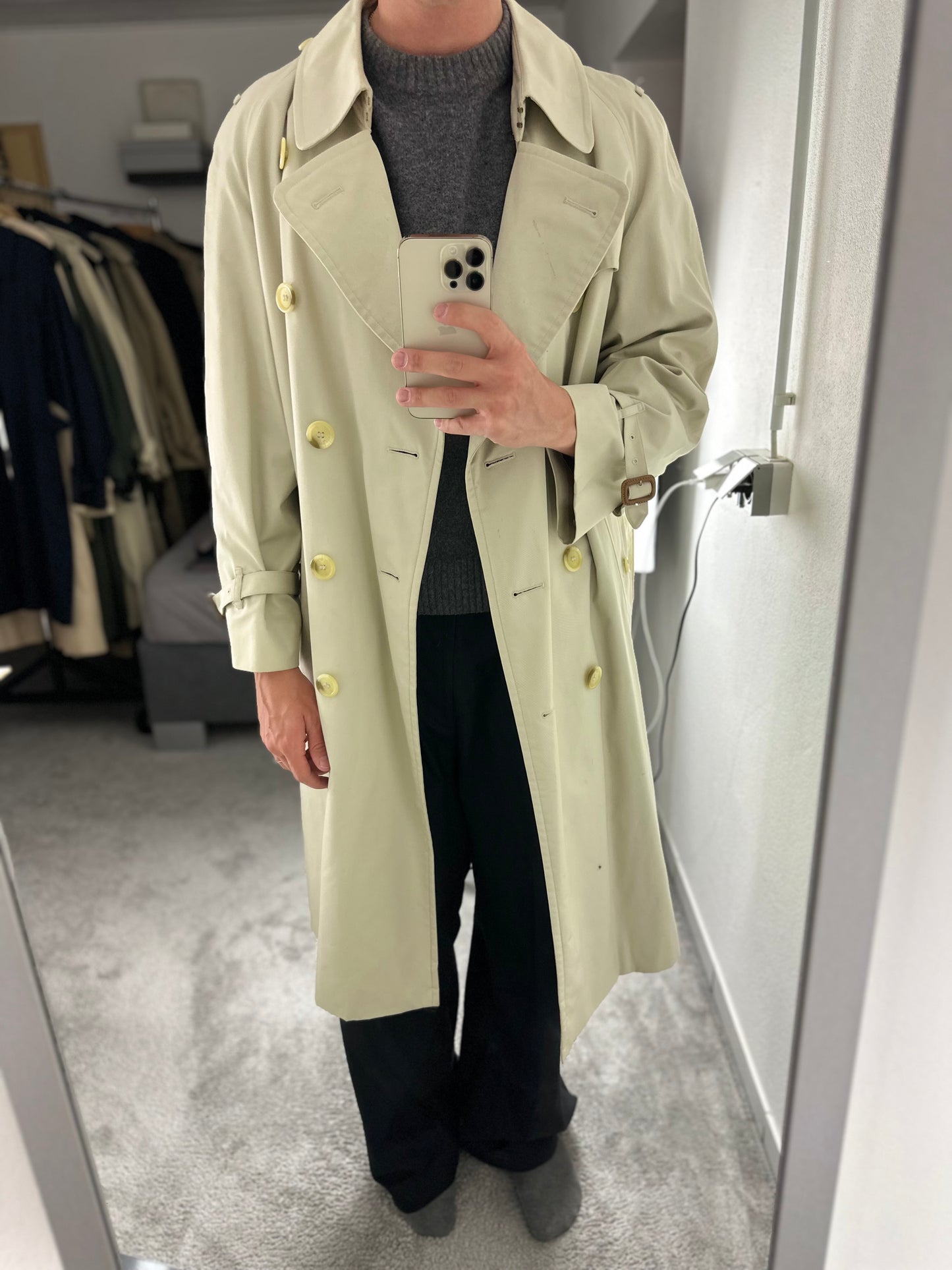 Vintage Burberry Trench Coat Size 48 M
