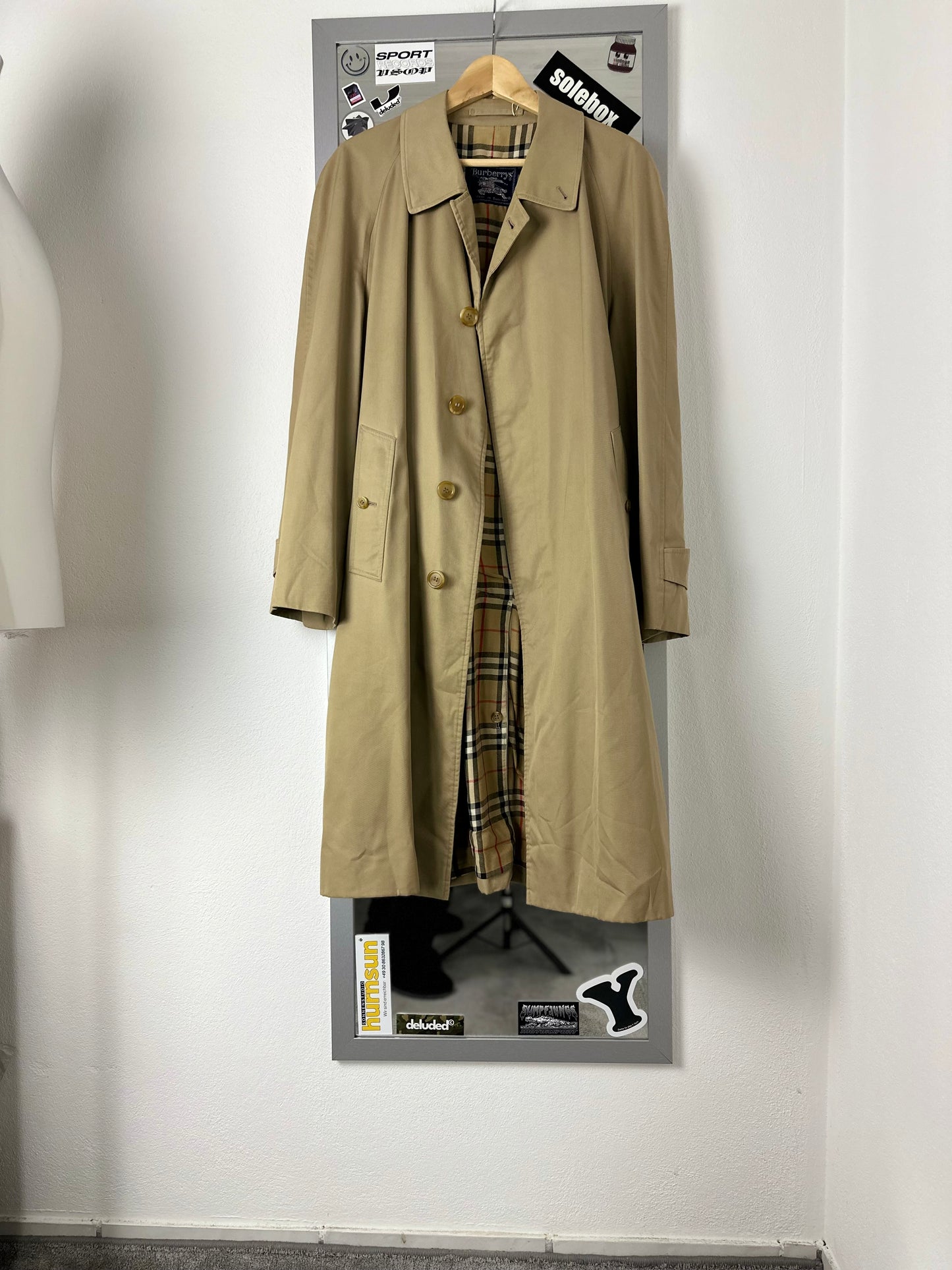 Vintage Burberry Car Coat Beige Size 54 XL