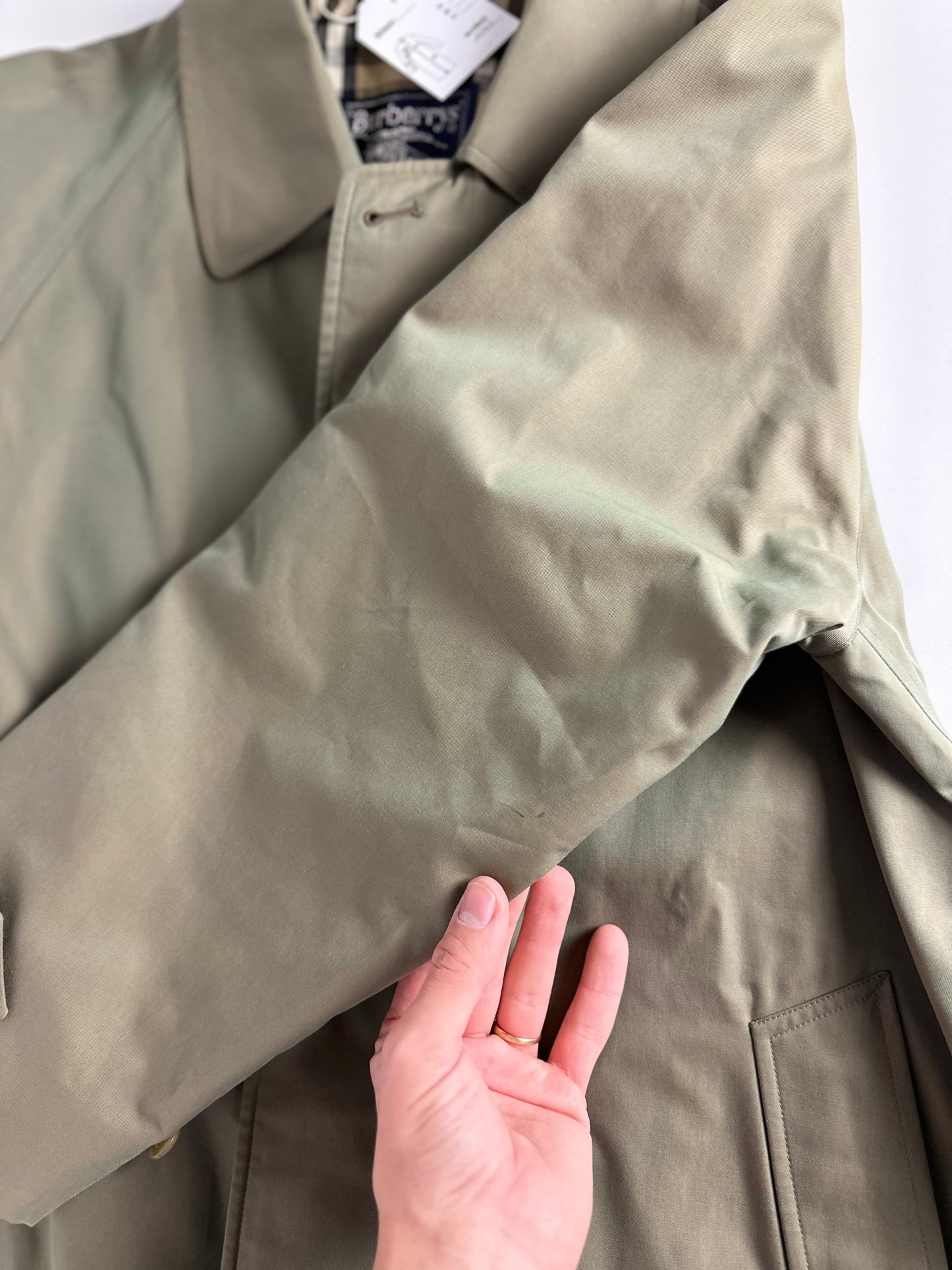 Vintage Burberry Car Coat Khaki Size 46 S