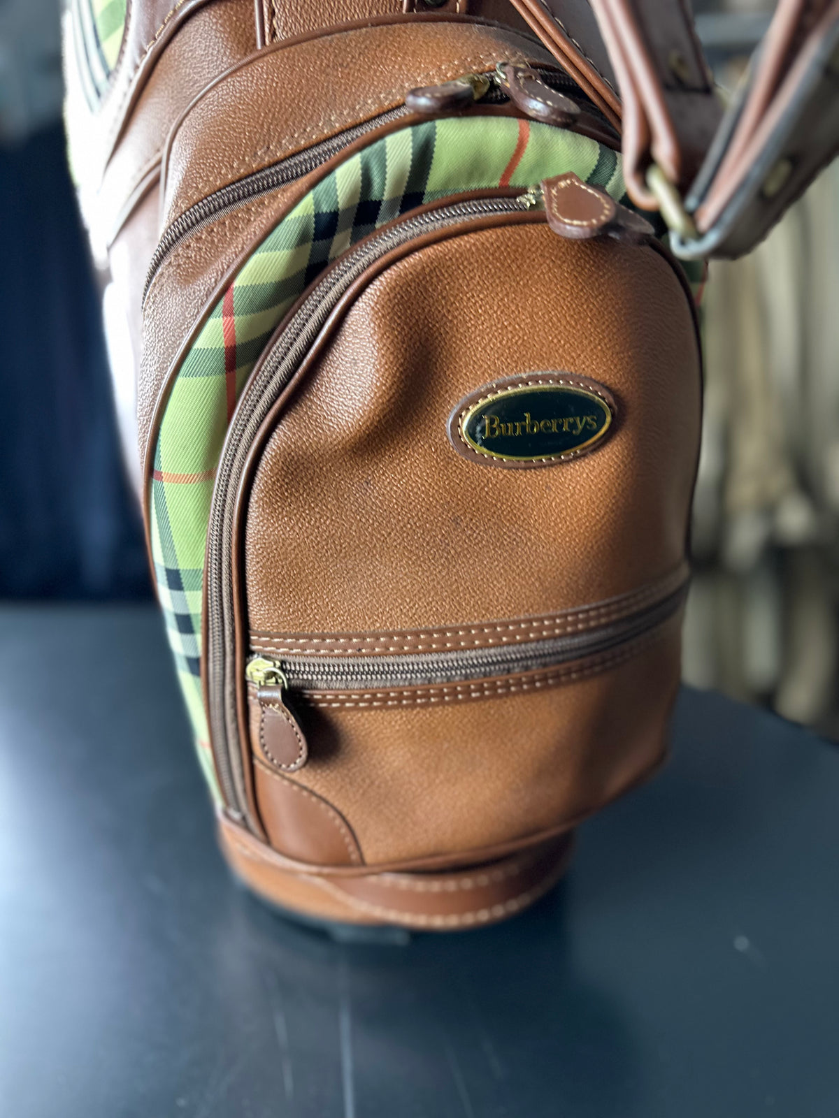 Vintage Burberry Nova Check Golf Caddy Bag