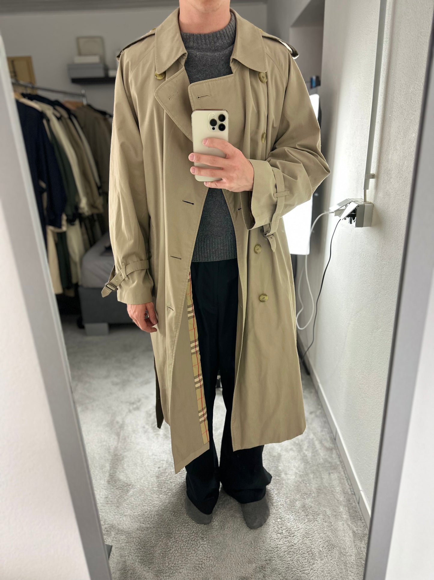 Vintage Burberry Trench Coat Size 58 XXL