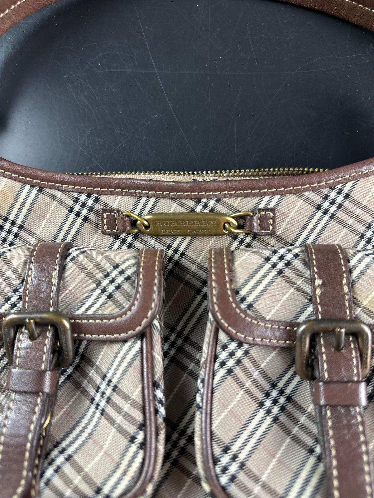 Vintage Burberry Blue Label Nova Check Shoulder Bag