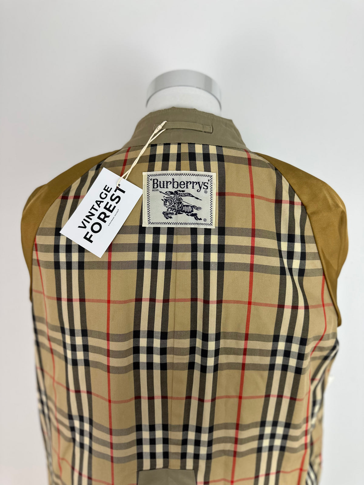 Vintage Burberry Trench Coat Oliv Size 10 S