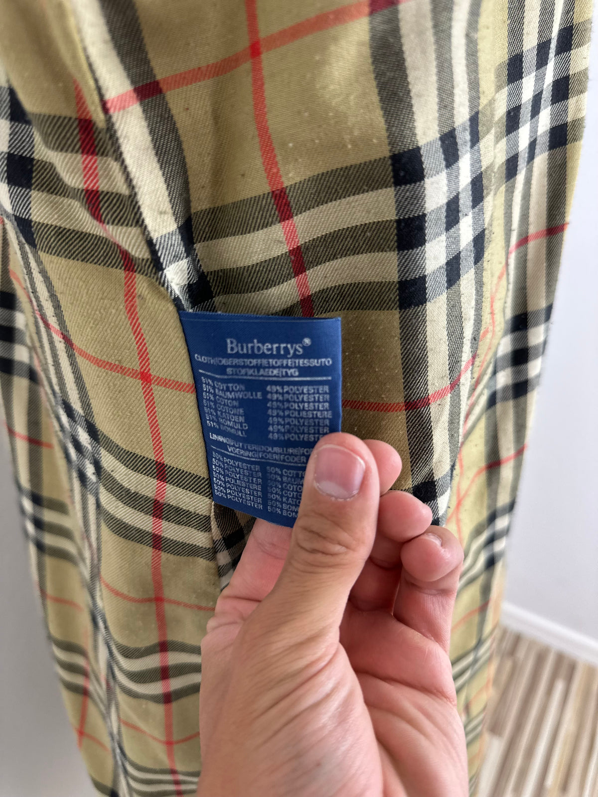Vintage Burberry Trench Coat Beige Size 12 M