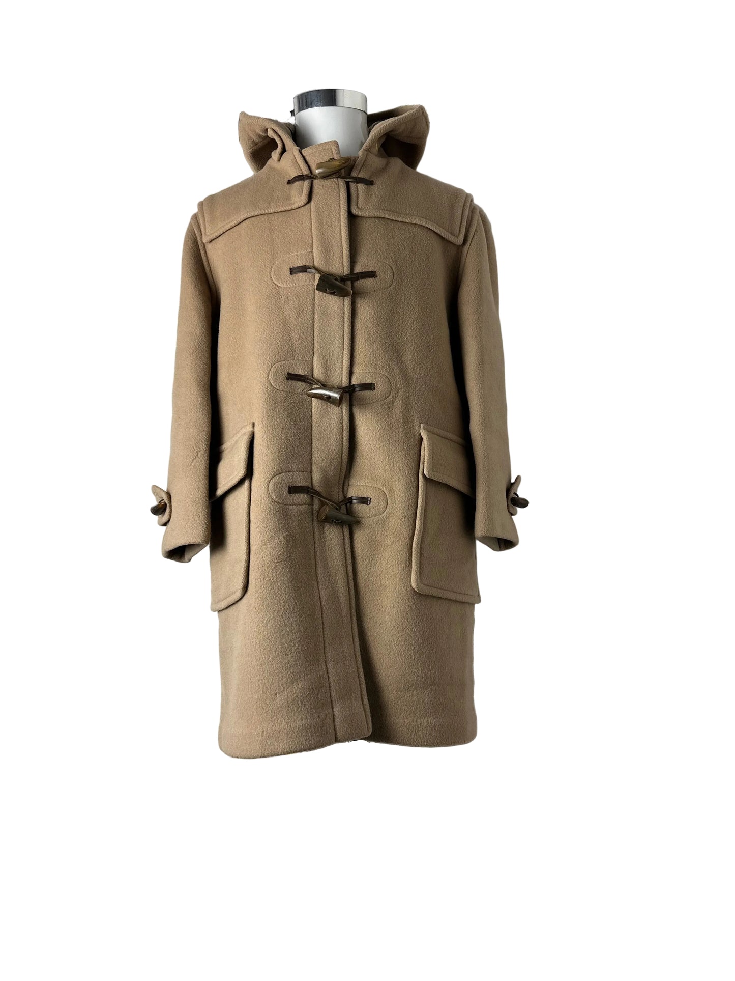 Vintage Burberry Duffle Coat Beige Size 12 M