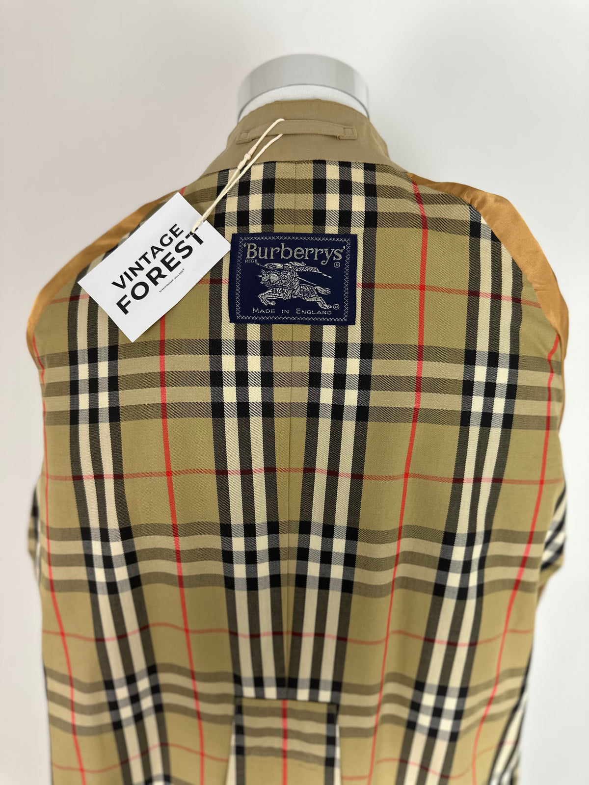 Vintage Burberry Trench Coat Beige Size 12 M