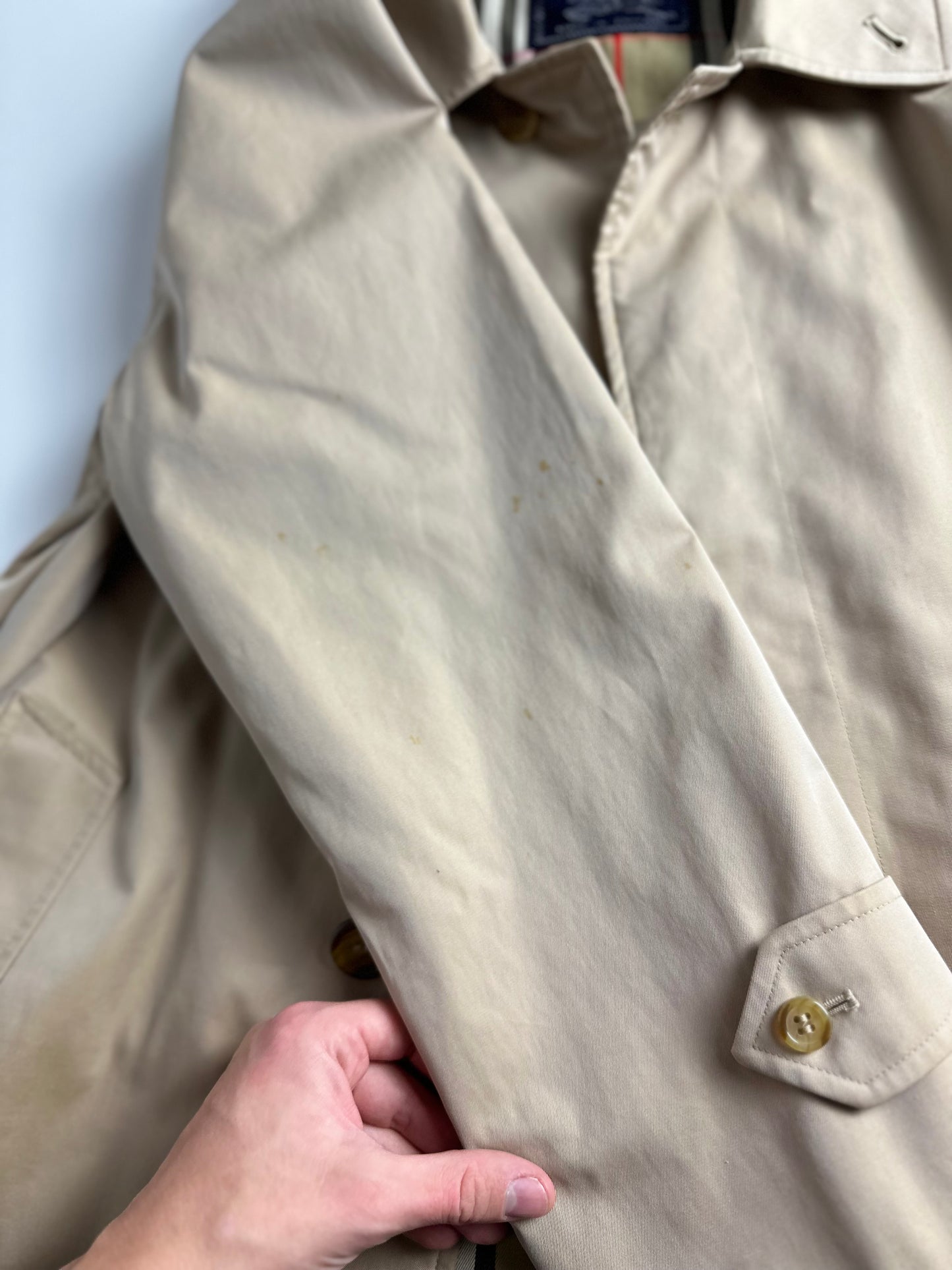 Vintage Burberry Car Coat Beige Size 46 S