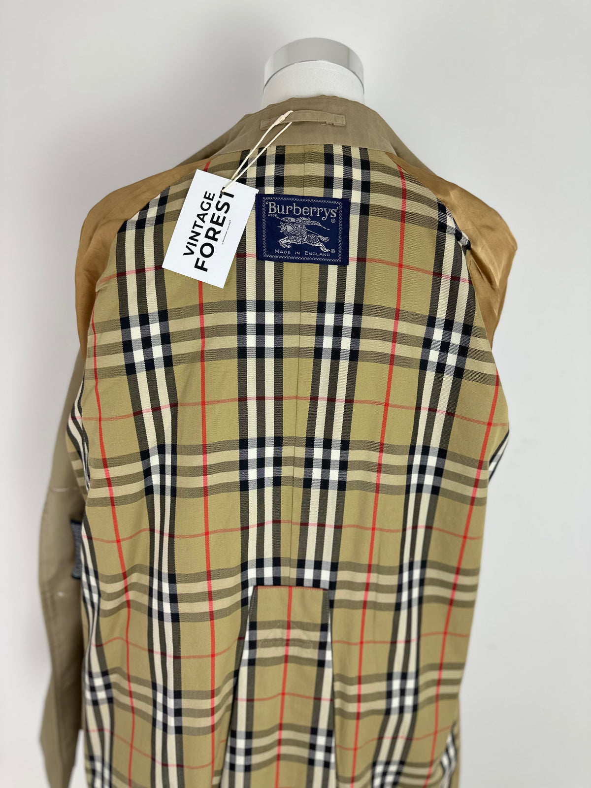 Vintage Burberry Trench Coat Beige Size 12 M