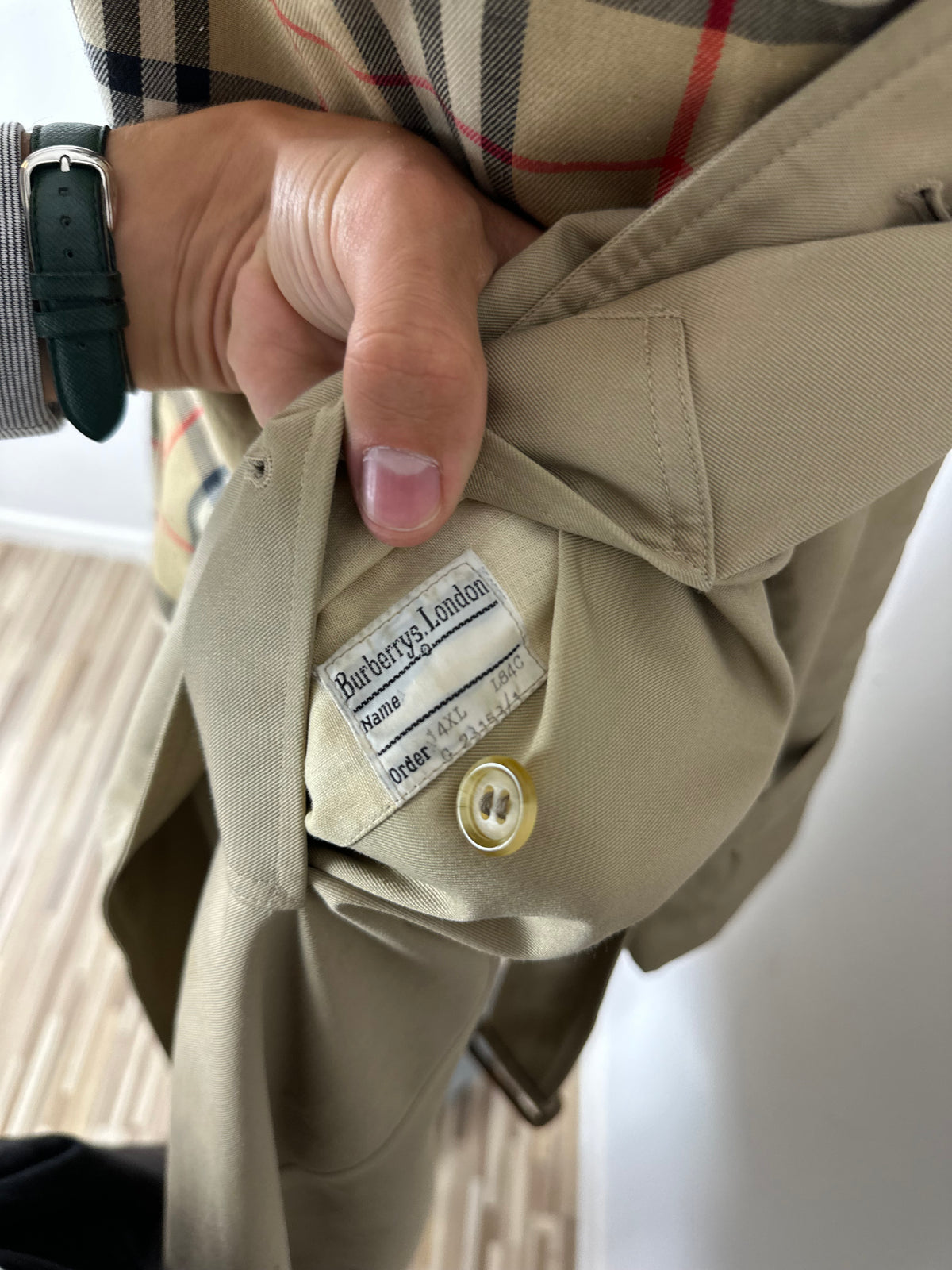 Vintage Burberry Trench Coat Beige Size 10 S