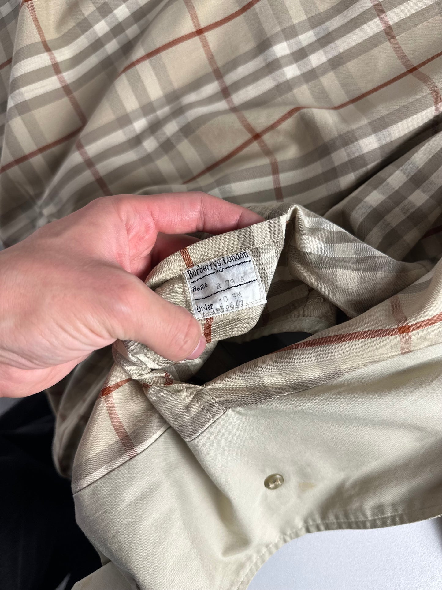 Vintage Burberry Car Coat Creme Size 10 S