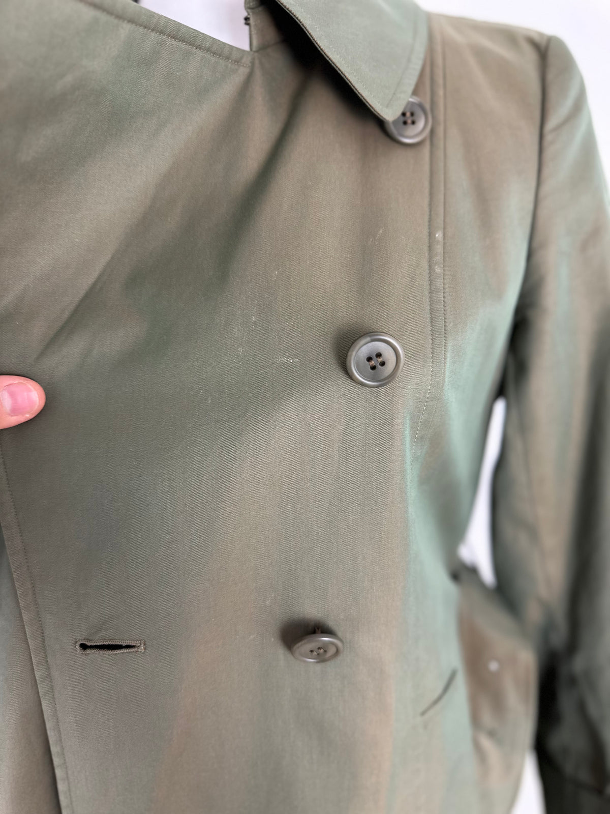 Vintage Burberry Trench Coat Khaki Size 6 XXS