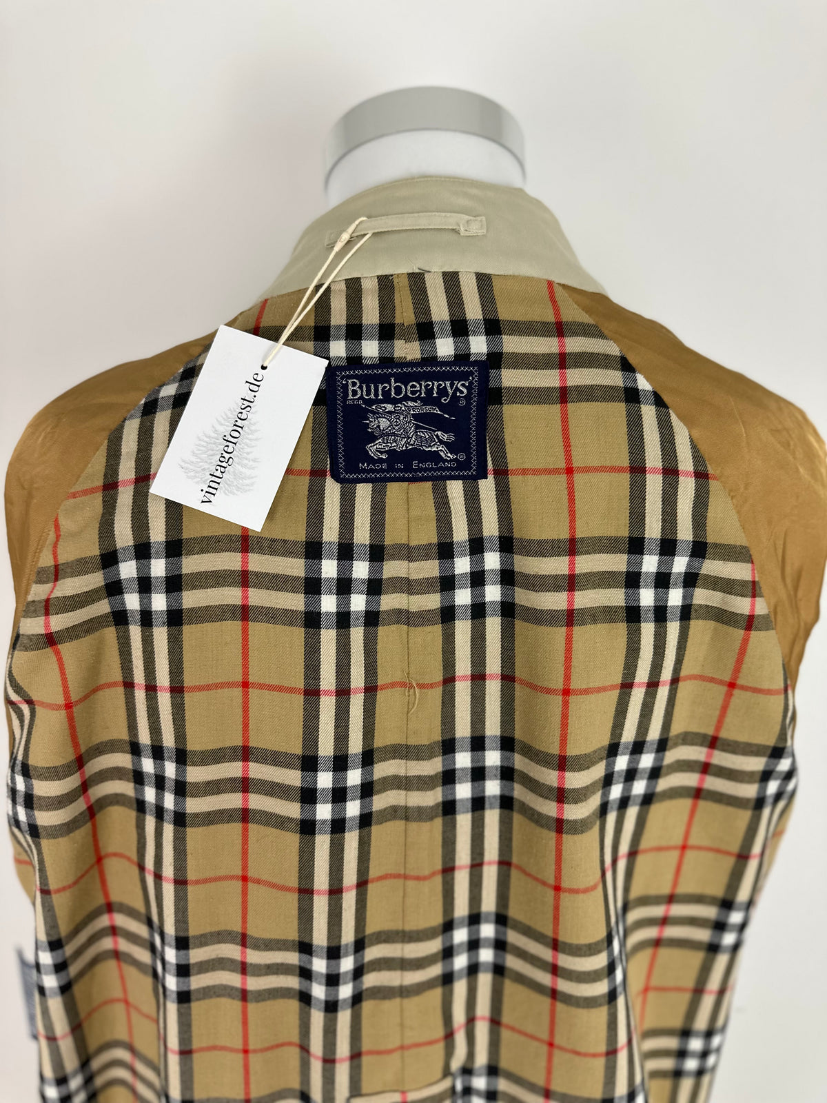Vintage Burberry Trench Coat Creme Size 58 XXL
